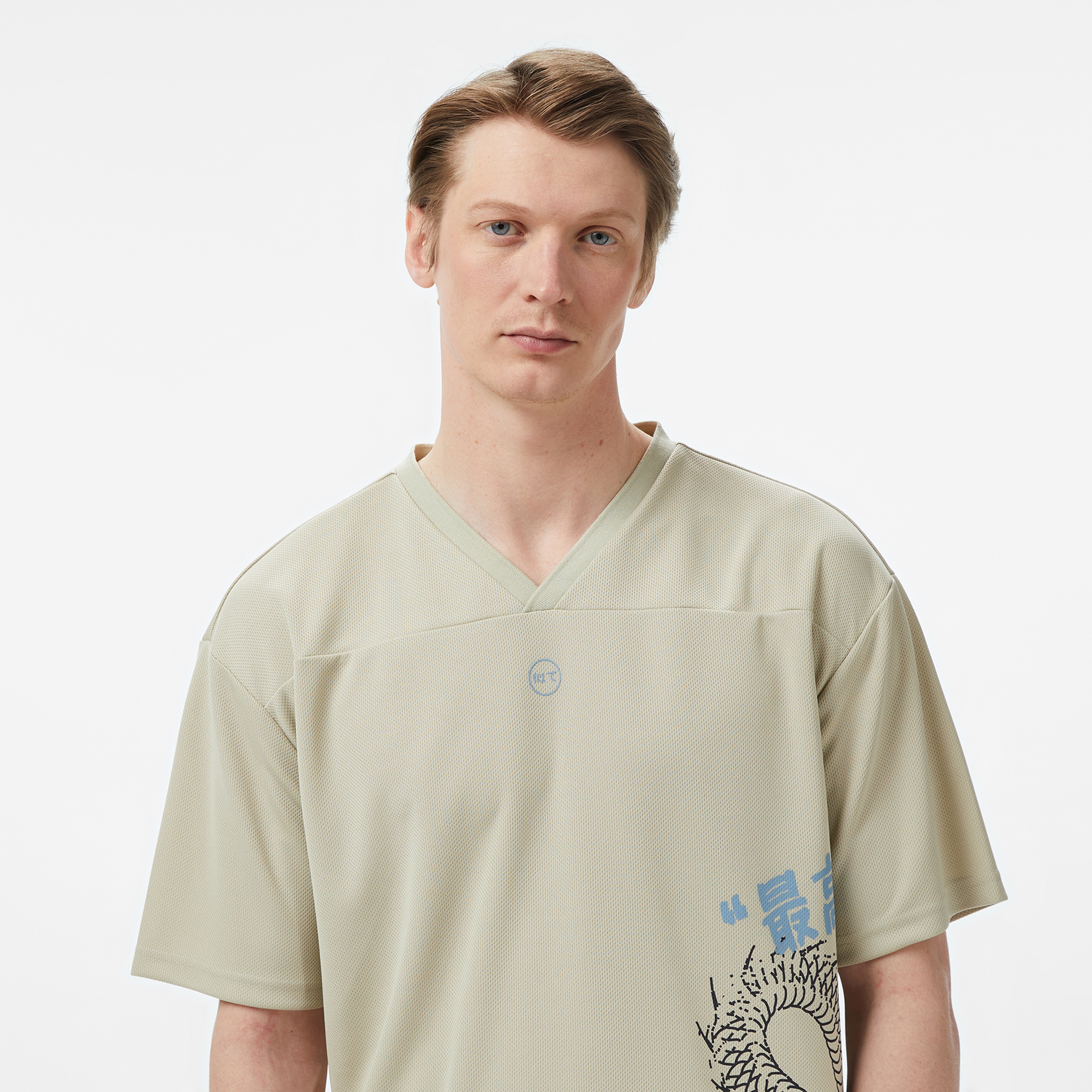 UNITED4 Regular Fit Erkek Krem T-Shirt