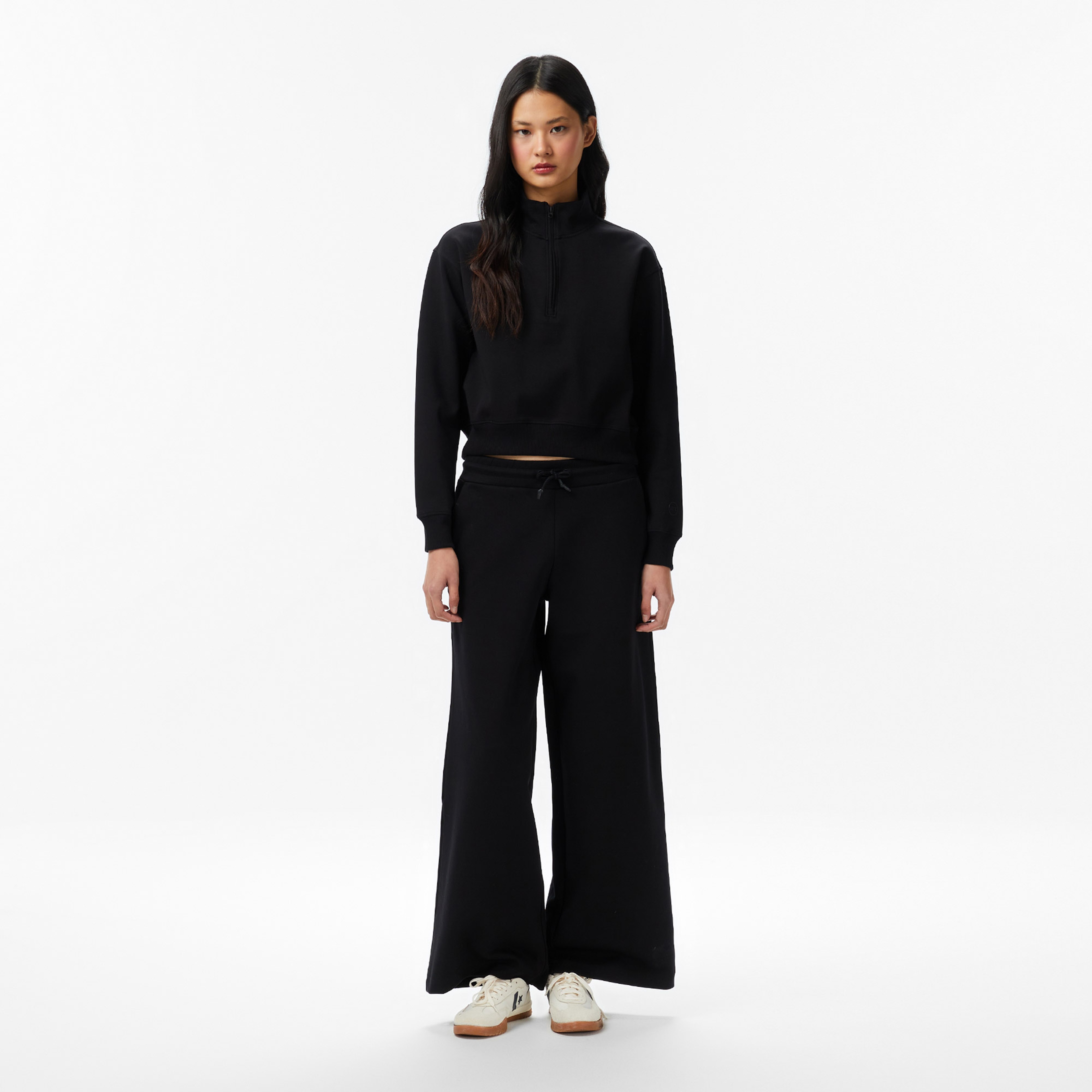 UNITED4 Regular Fit Kadın Siyah Sweatshirt