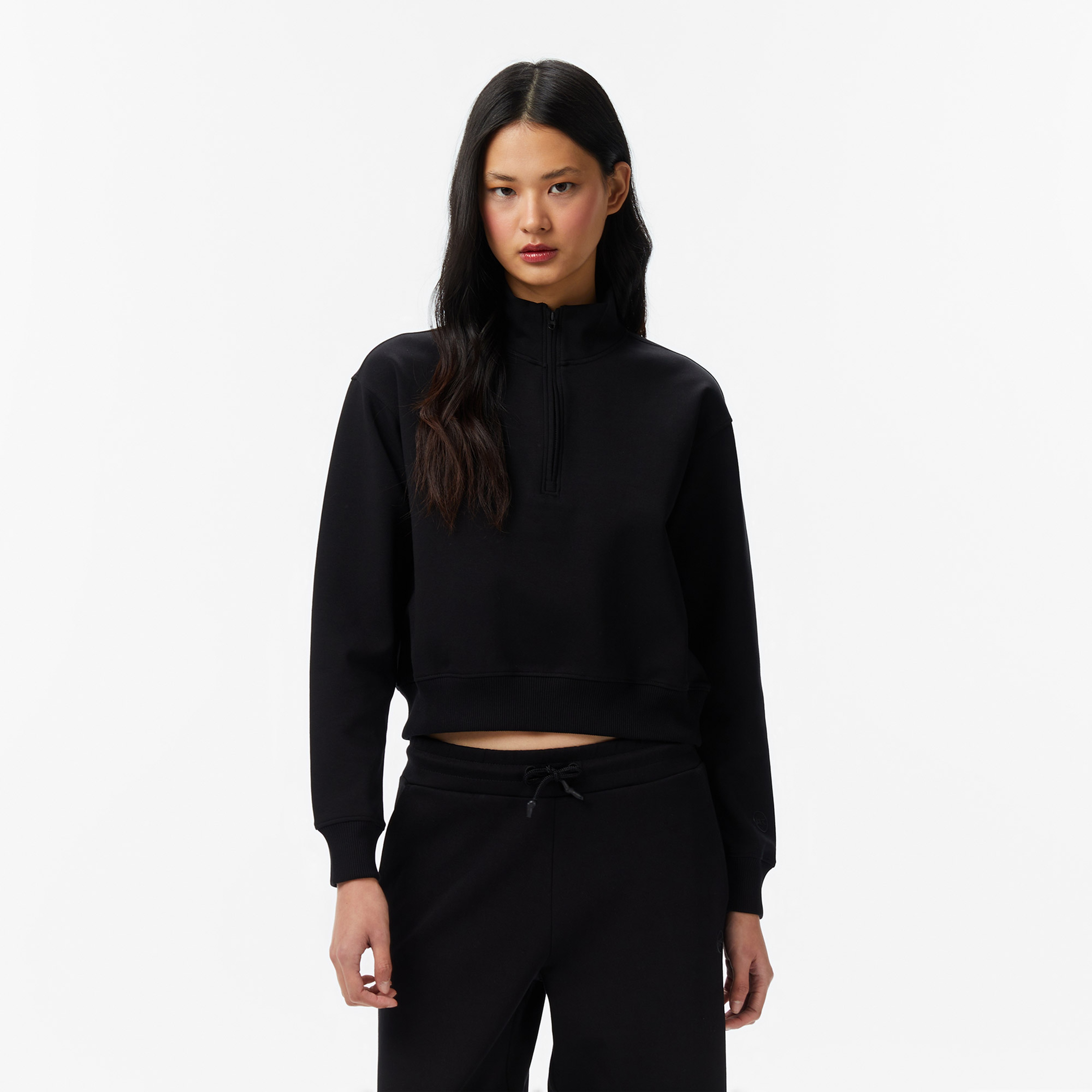 UNITED4 Regular Fit Kadın Siyah Sweatshirt