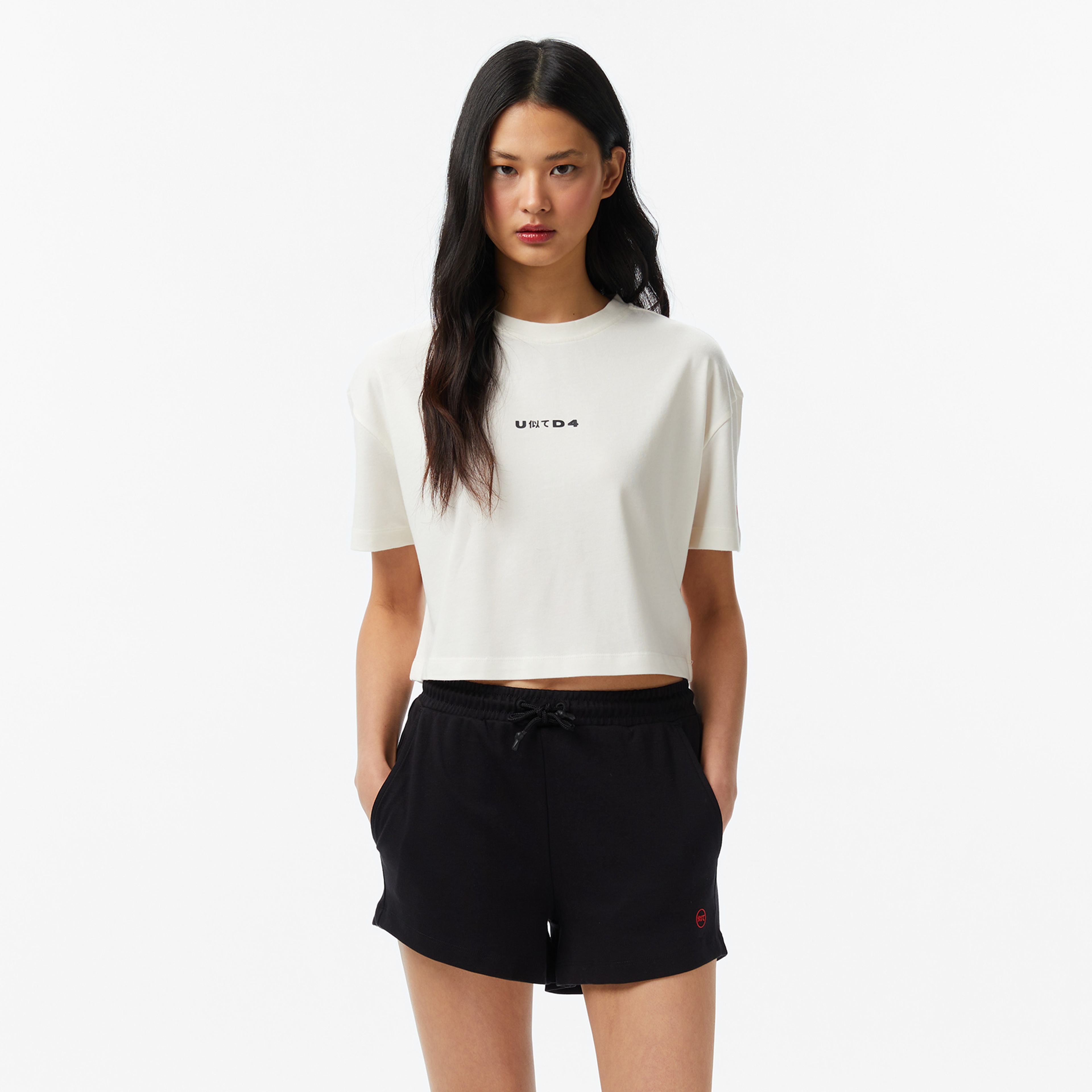 UNITED4 Regular Fit Kadın Bej T-Shirt