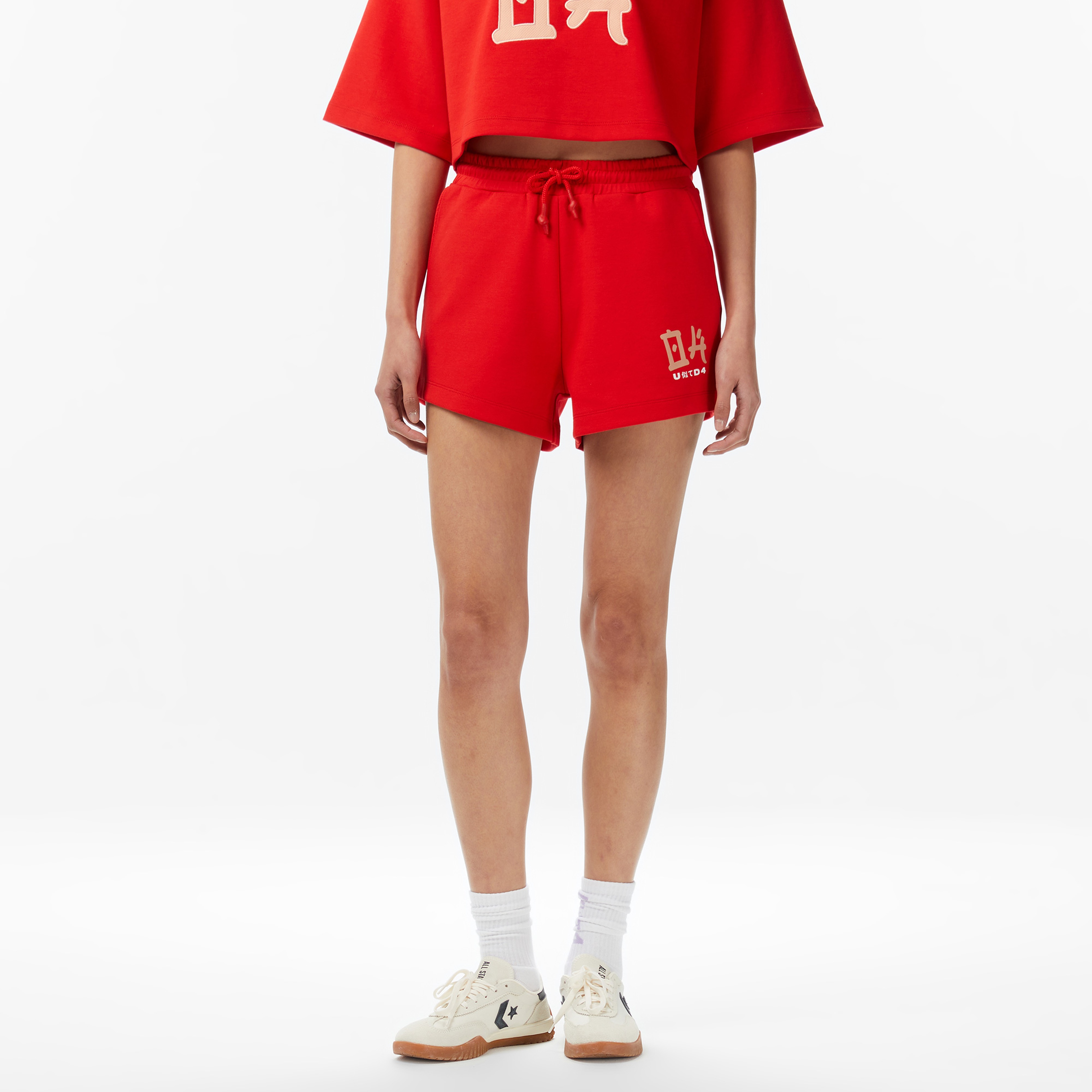 UNITED4 Regular Fit Kadın Kırmızı Şort