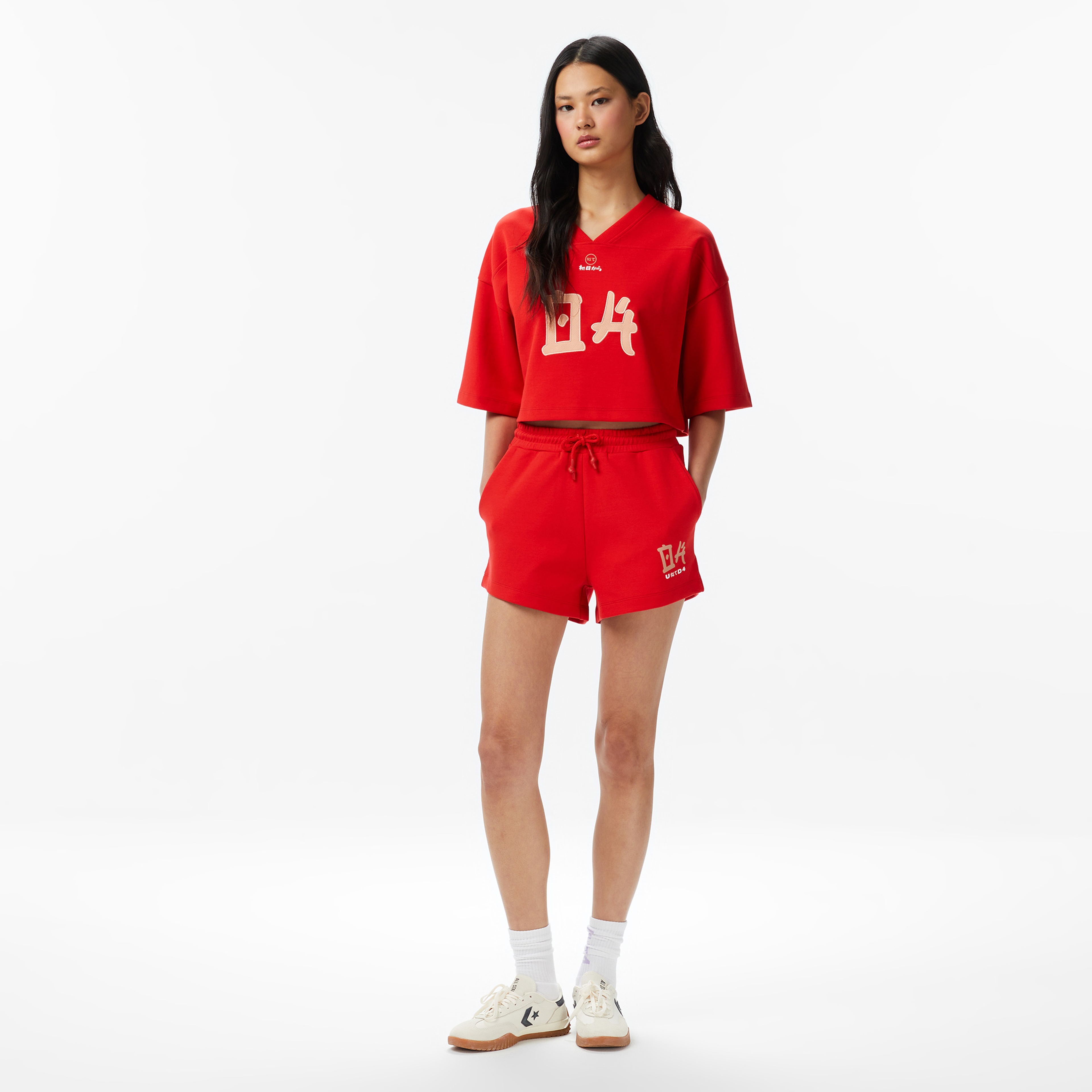 UNITED4 Regular Fit Kadın Kırmızı Şort