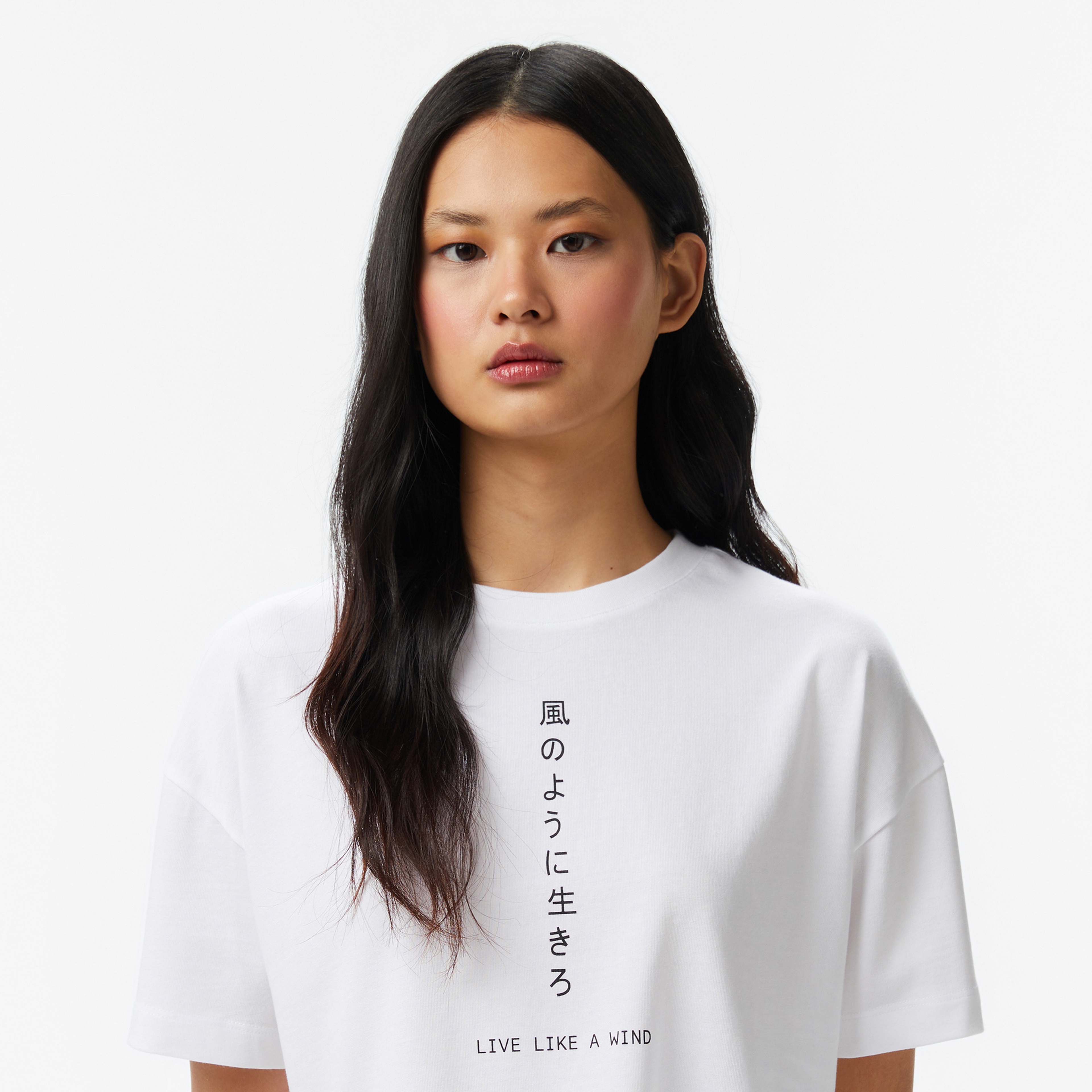 UNITED4 Regular Fit Kadın Beyaz T-Shirt