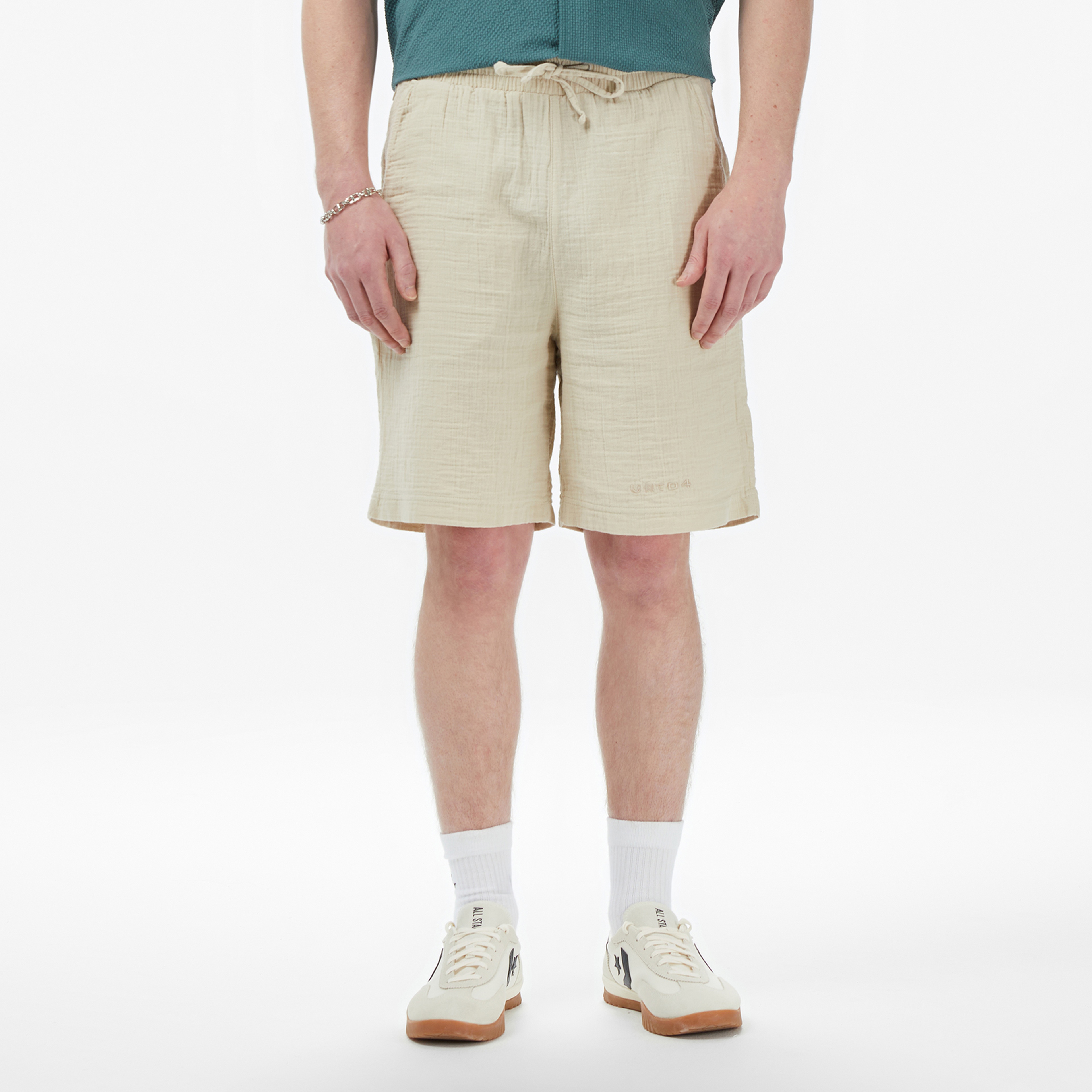 UNITED4 Regular Fit Erkek Krem Şort