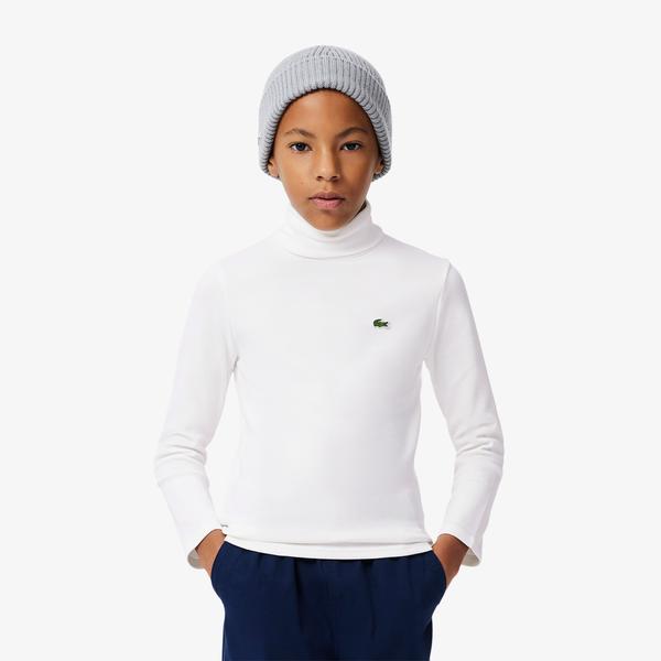 Lacoste Çocuk Bisiklet Yaka Beyaz T-Shirt