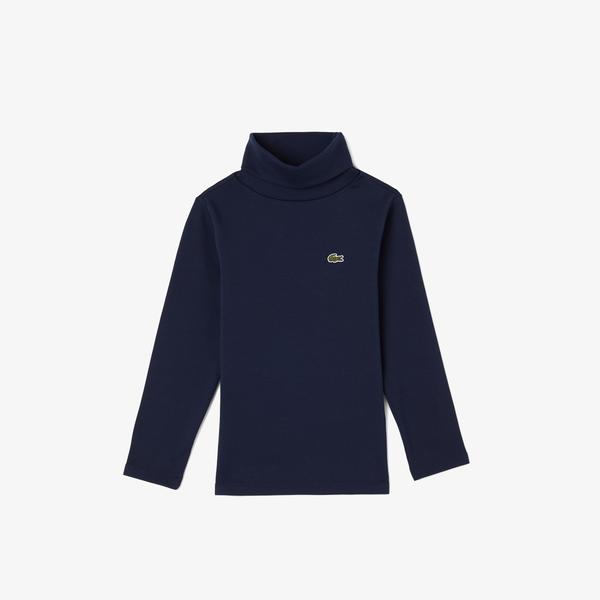 Lacoste Çocuk Bisiklet Yaka Lacivert T-Shirt
