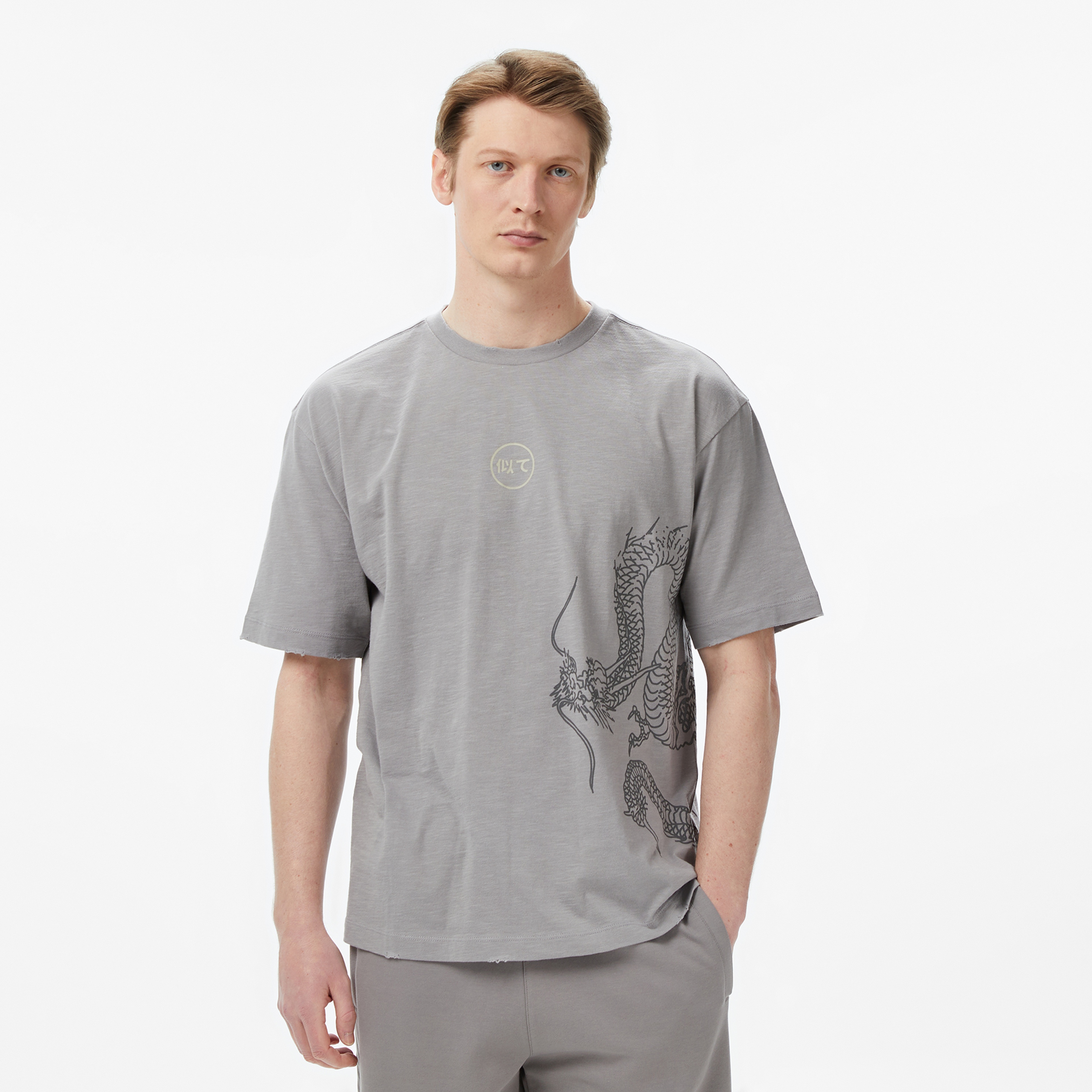UNITED4 Regular Fit Erkek Gri T-Shirt