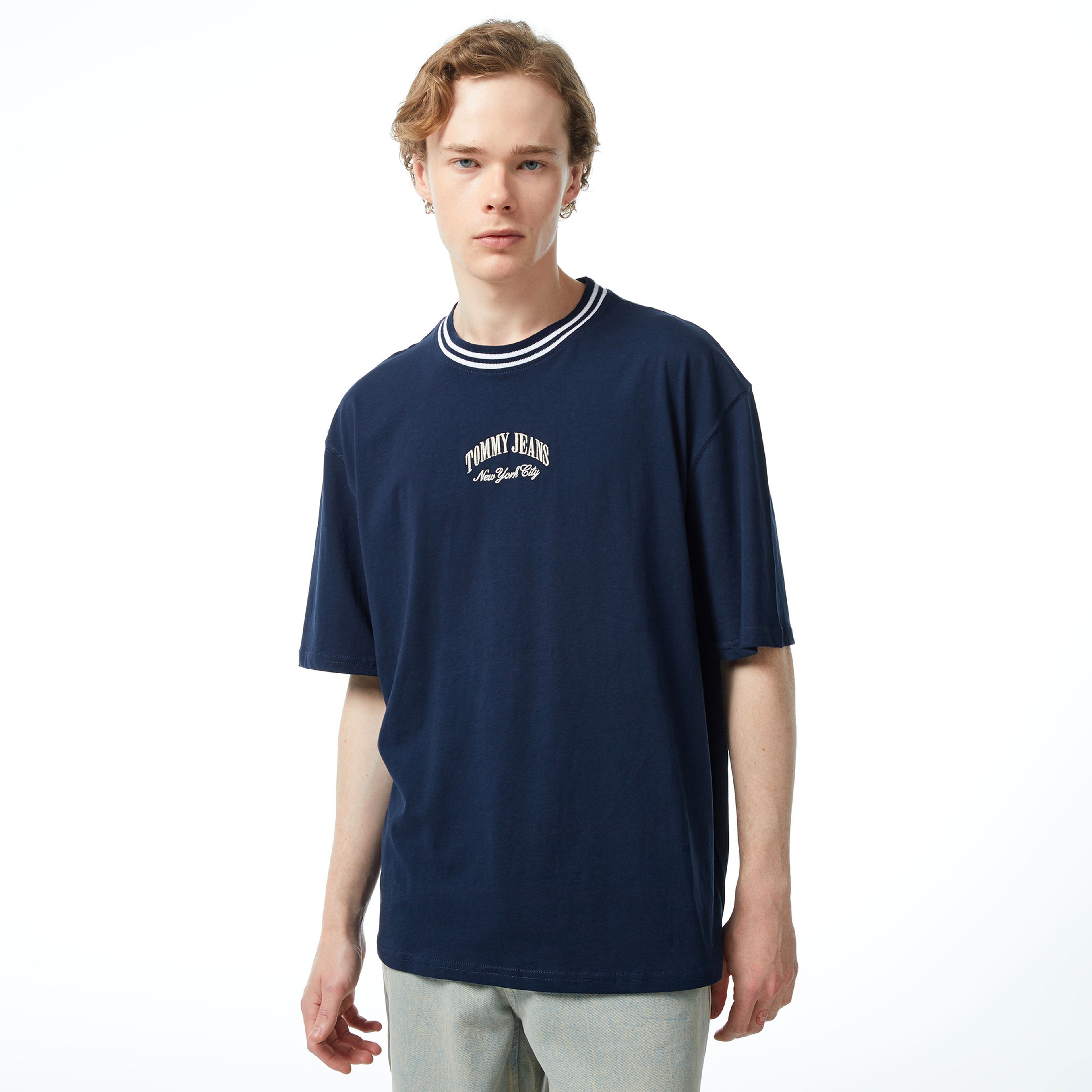 Tommy Jeans Tipping Erkek Lacivert T-Shirt