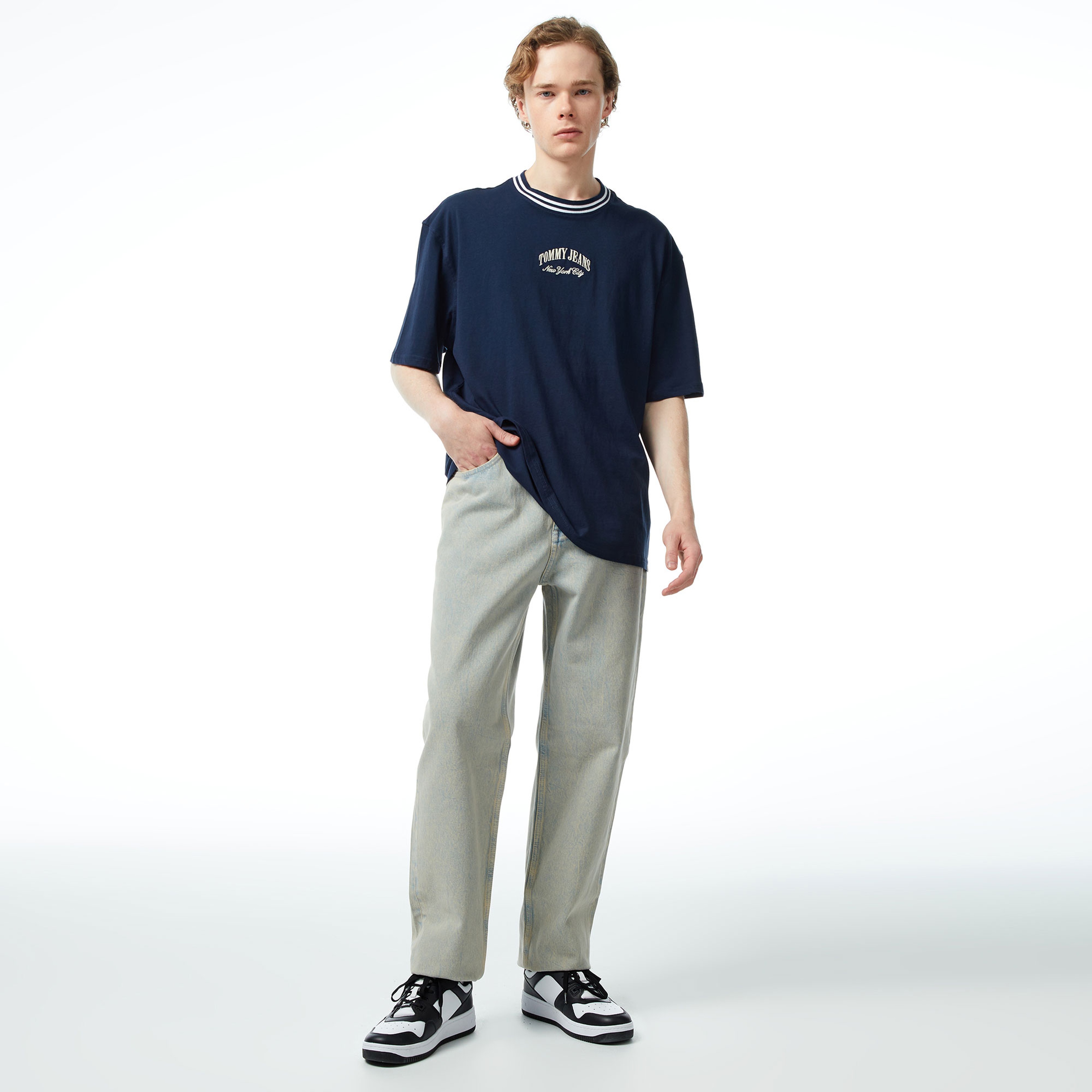 Tommy Jeans Tipping Erkek Lacivert T-Shirt