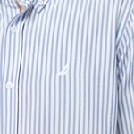 Nautica Erkek Mavi Regular Fit Çizgili Gömlek