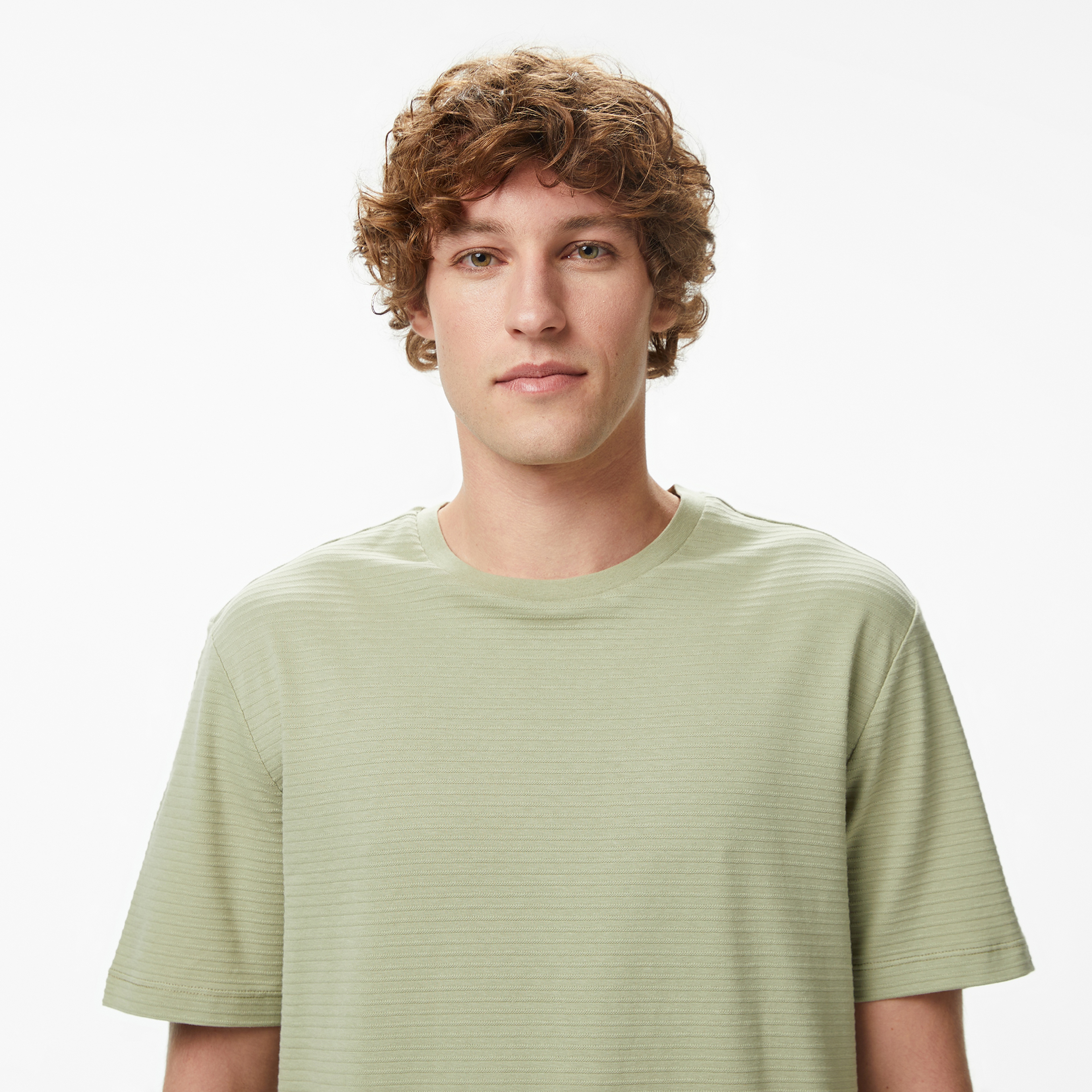 Nautica Erkek Yeşil Regular Fit Çizgili T-Shirt