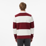 Nautica Erkek Bordo Regular Fit Çizgili Sweatshirt
