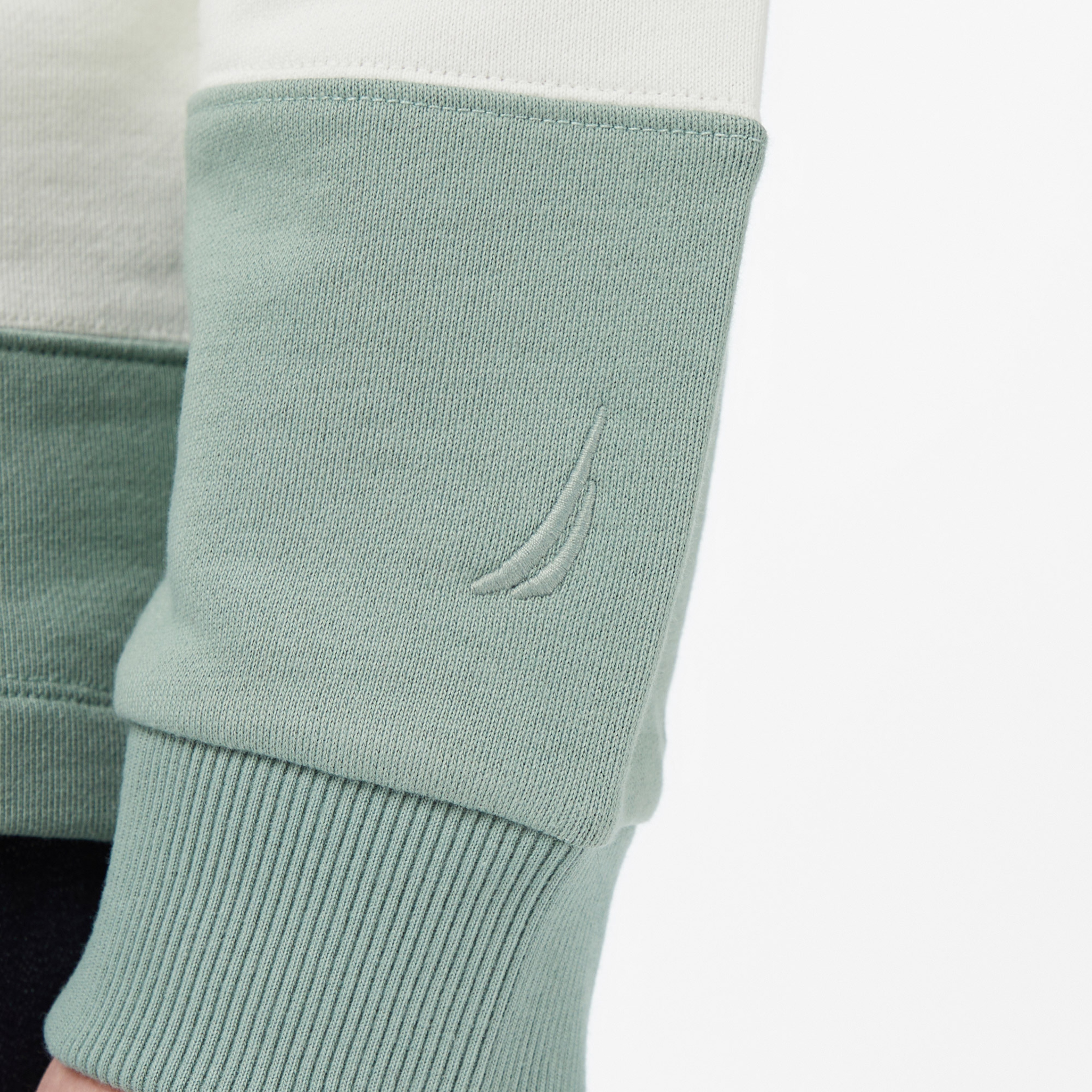 Nautica Erkek Yeşil Regular Fit Çizgili Sweatshirt