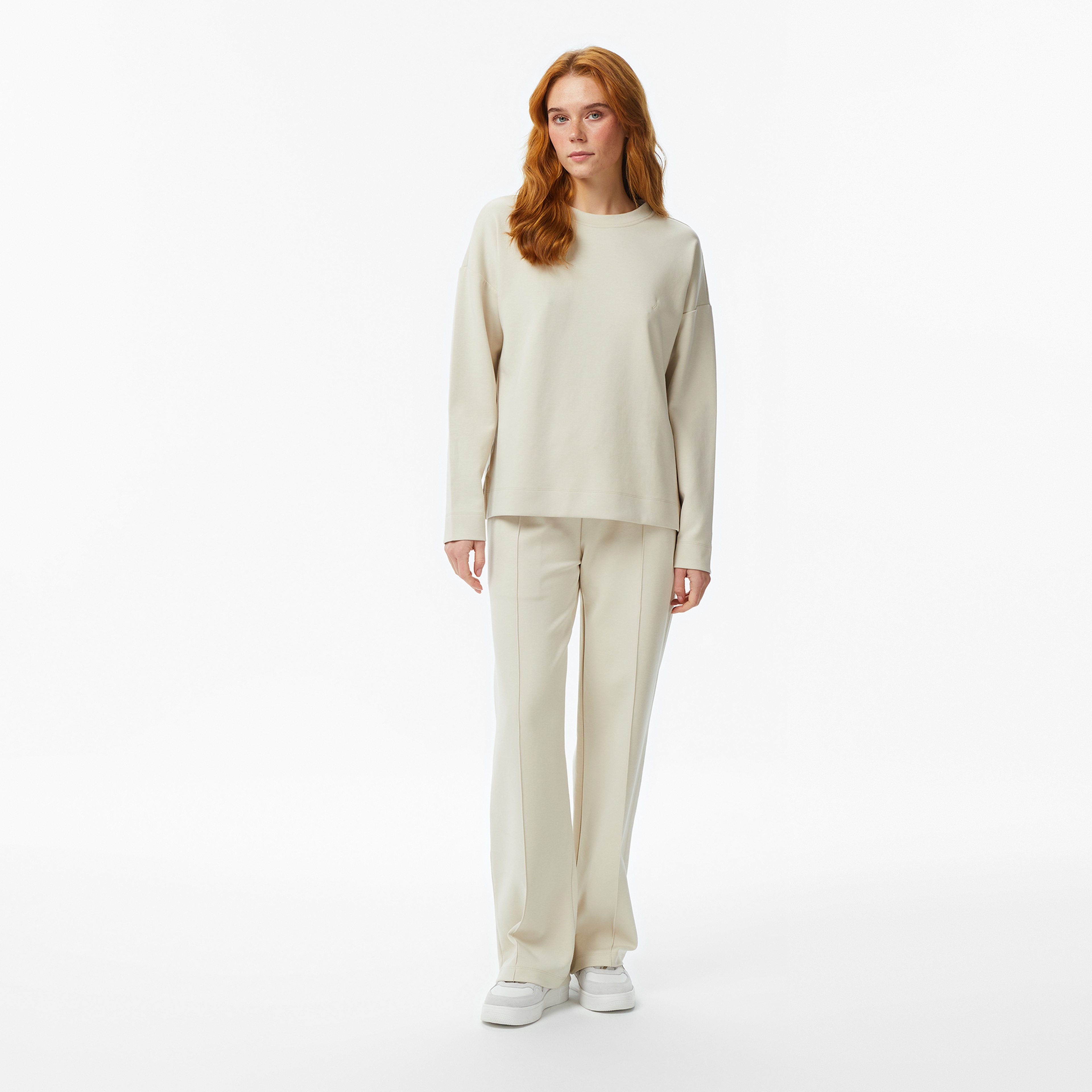 Nautica Kadın Bej Regular Fit Sweatshirt