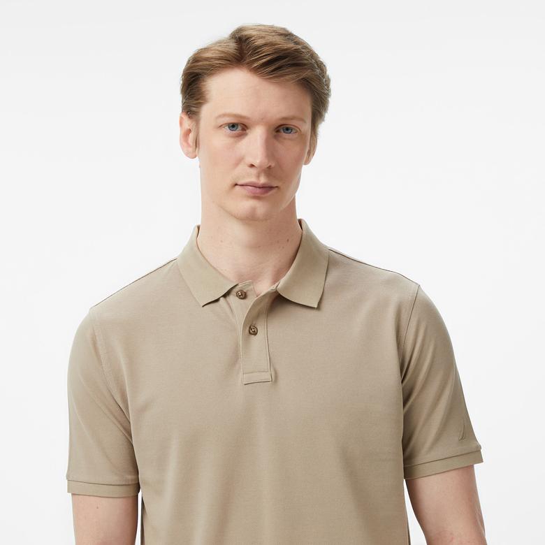 Nautica Erkek Bej Regular Fit Polo Yaka T-Shirt