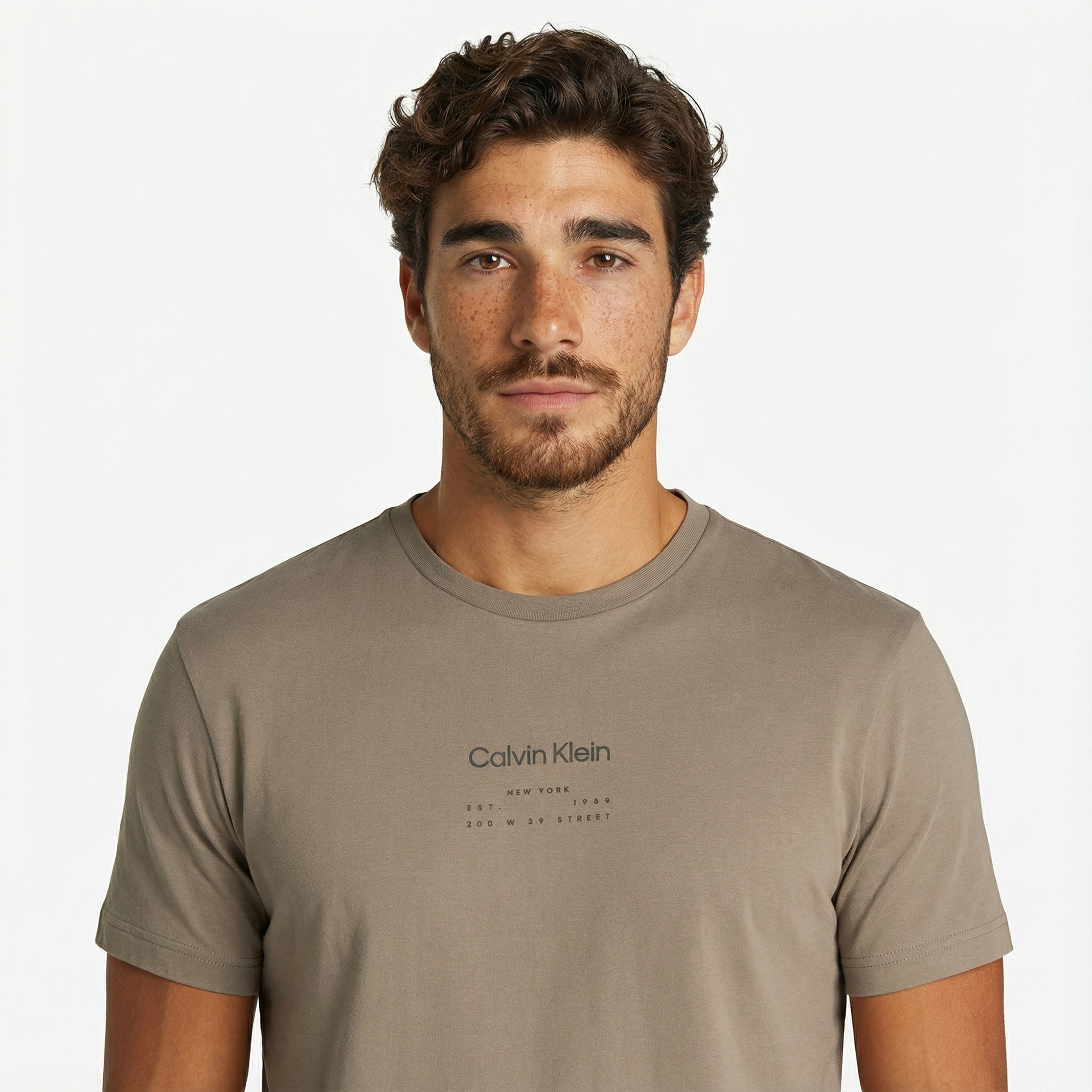 Calvin Klein Erkek Gri T-Shirt