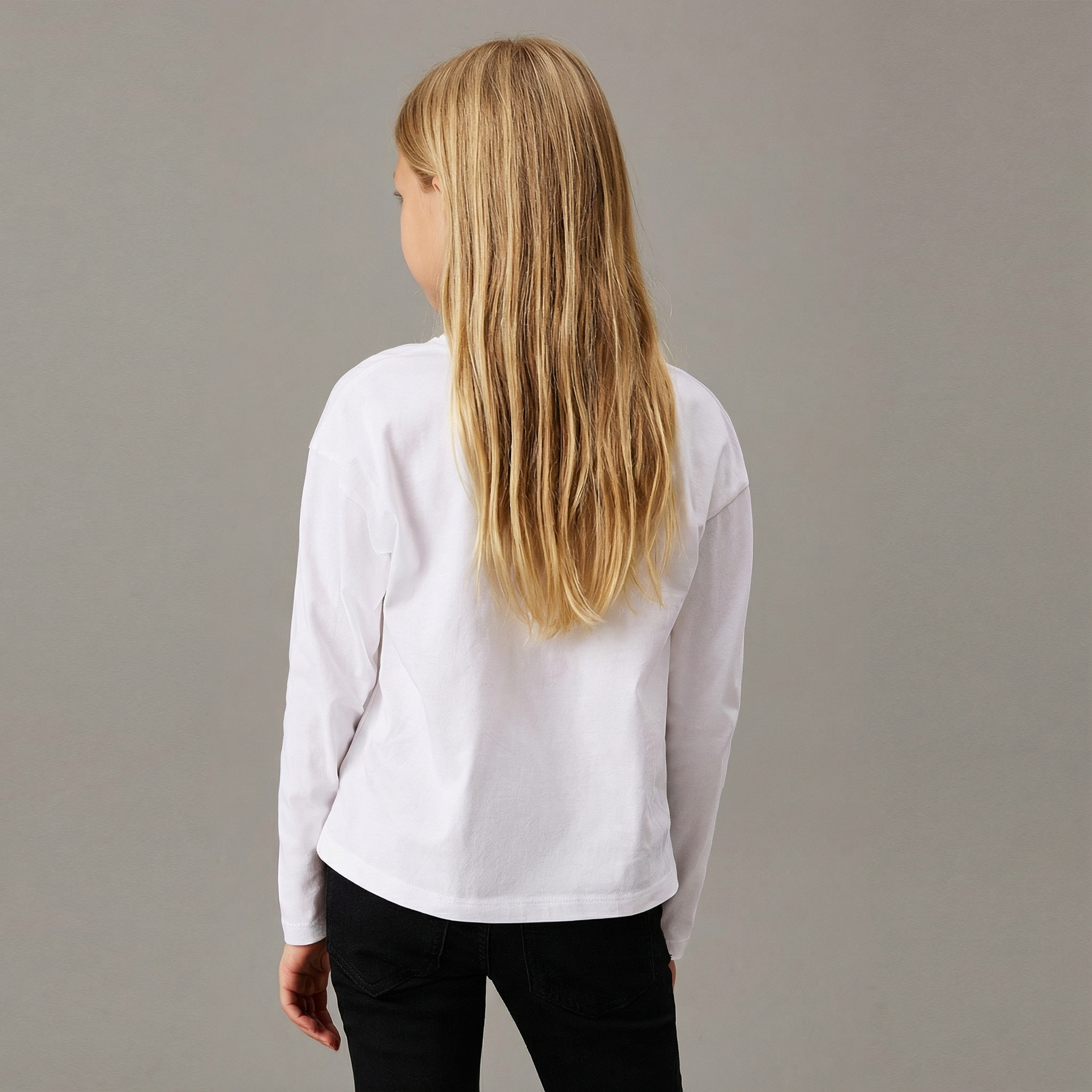 Calvin Klein Logo Çocuk Beyaz T-Shirt
