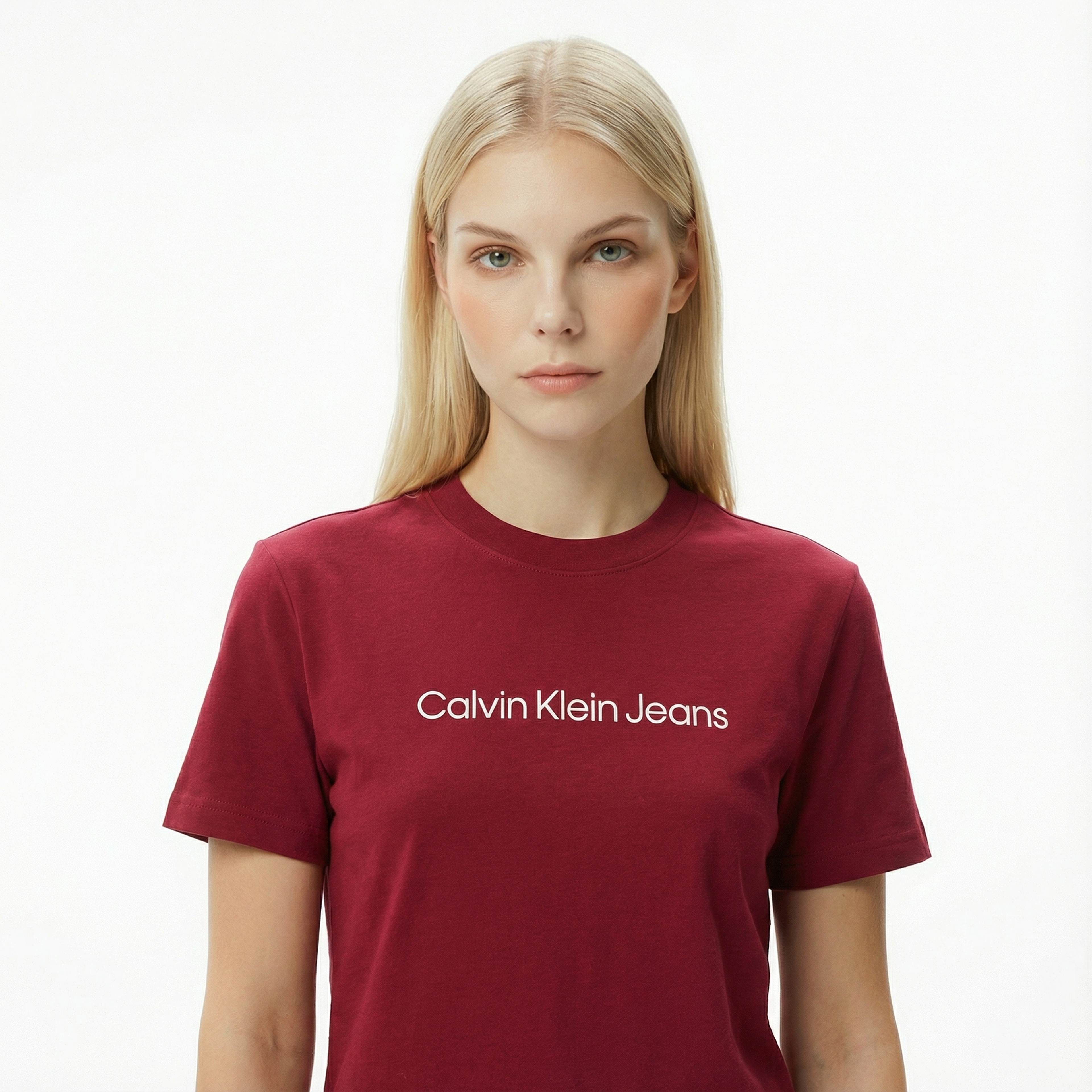 Calvin Klein Logo Classic   Kadın Kırmızı T-Shirt