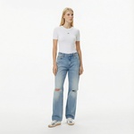 Calvin Klein A- Modal Rib Tee (Essential) Kadın Beyaz T-Shirt