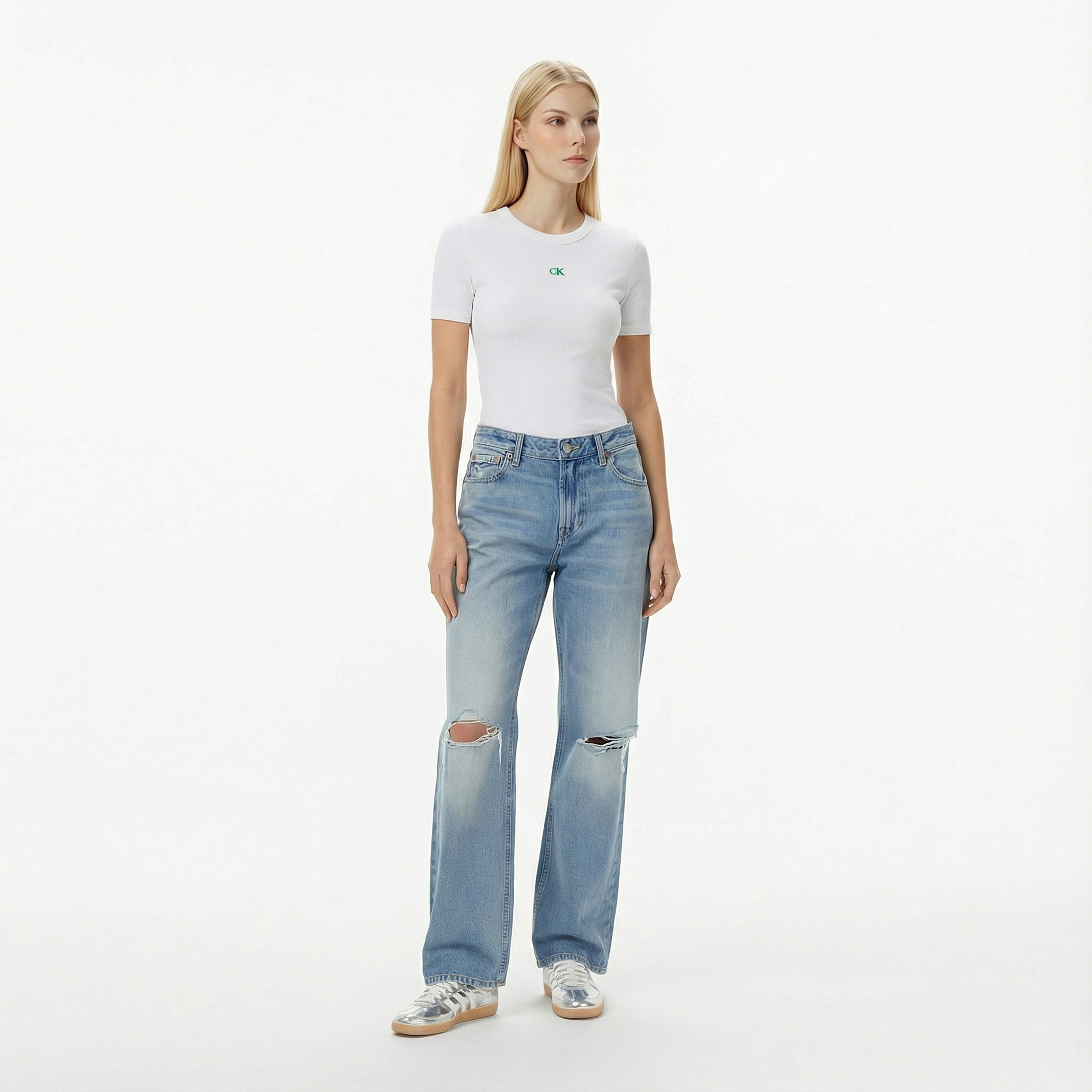 Calvin Klein Modal Essential Kadın Beyaz T-Shirt