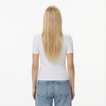 Calvin Klein A- Modal Rib Tee (Essential) Kadın Beyaz T-Shirt