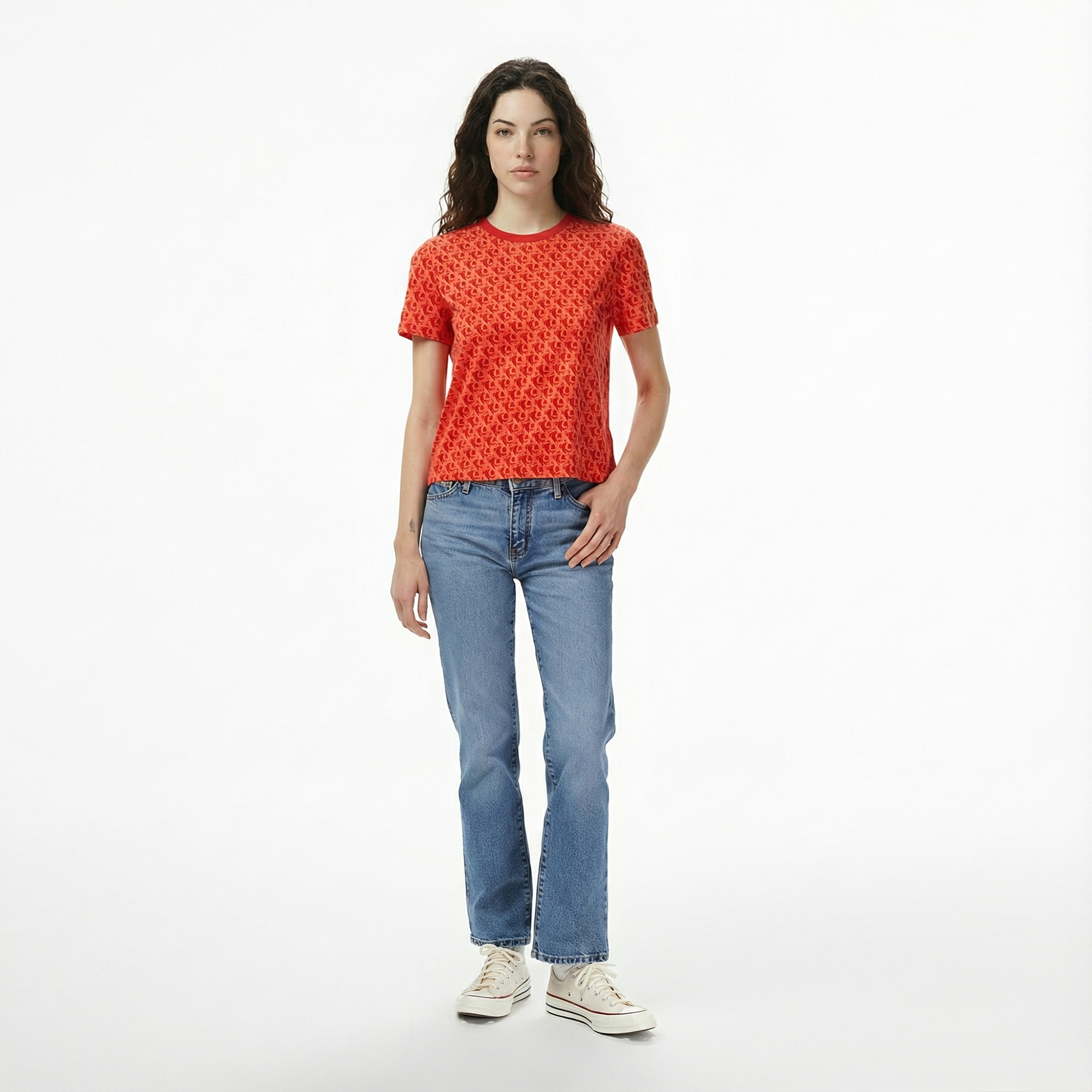 Calvin Klein Classic Kadın Kırmızı T-Shirt