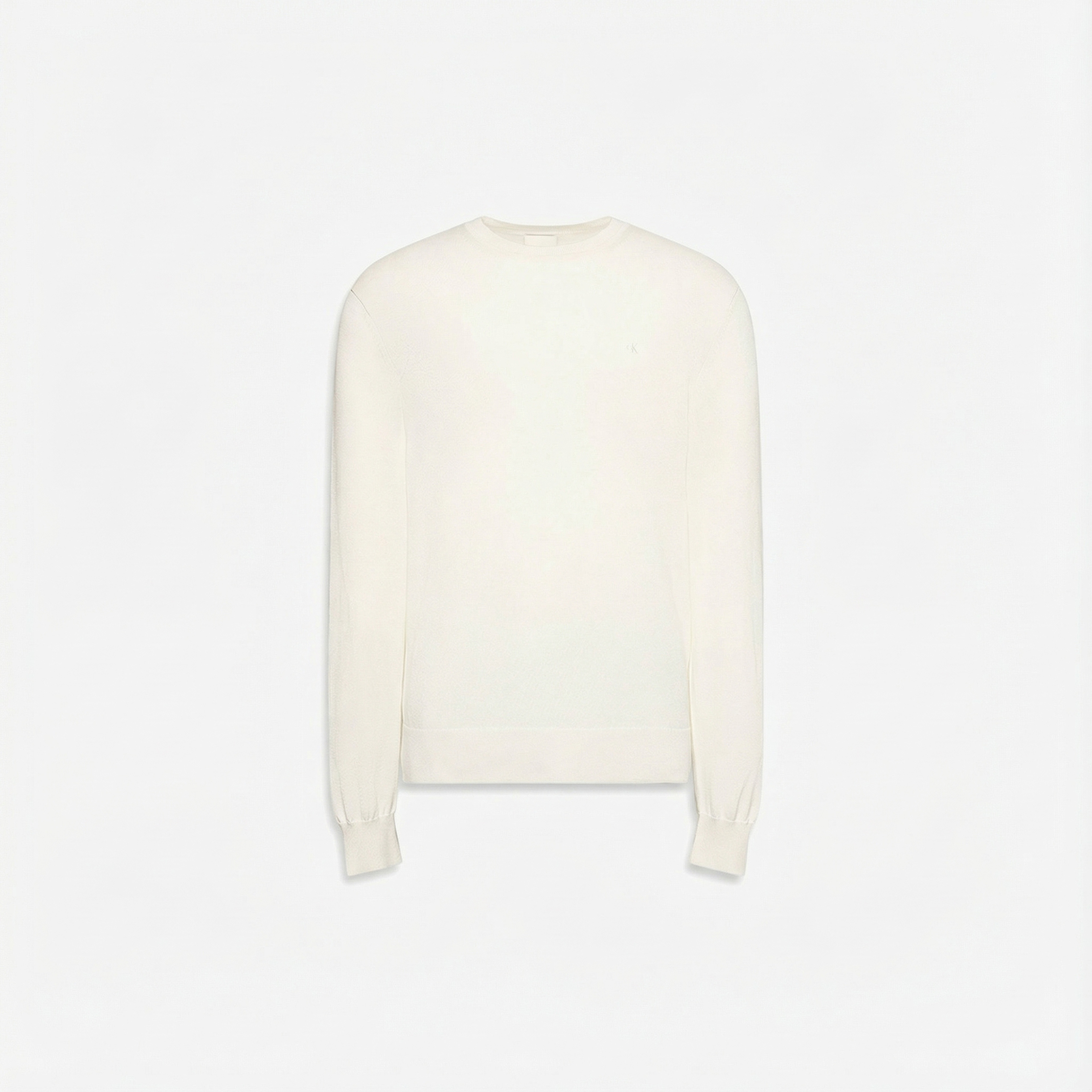 Calvin Klein Supima Cotton Crew Erkek Beyaz Triko