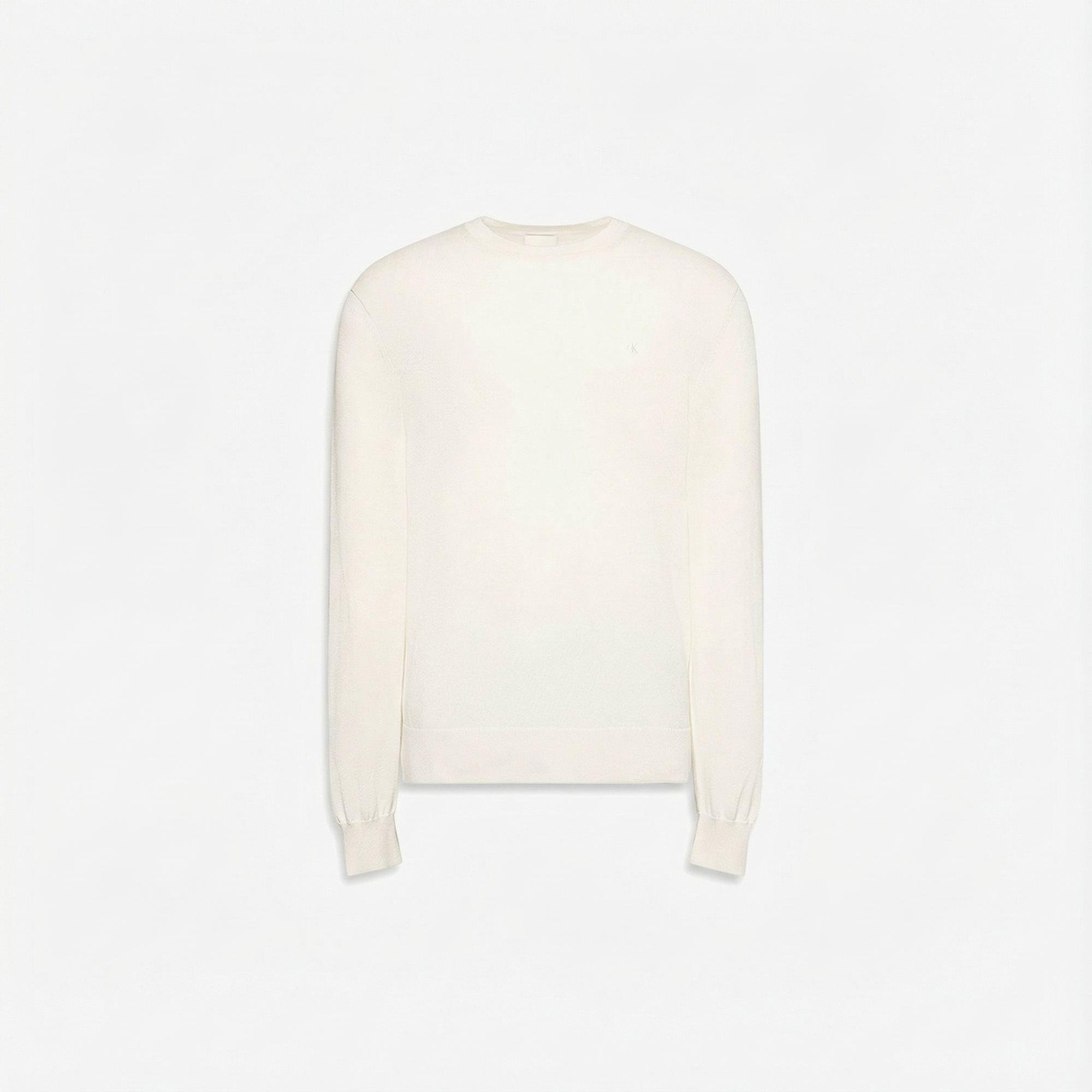 Calvin Klein Supima Cotton Crew Erkek Beyaz Triko
