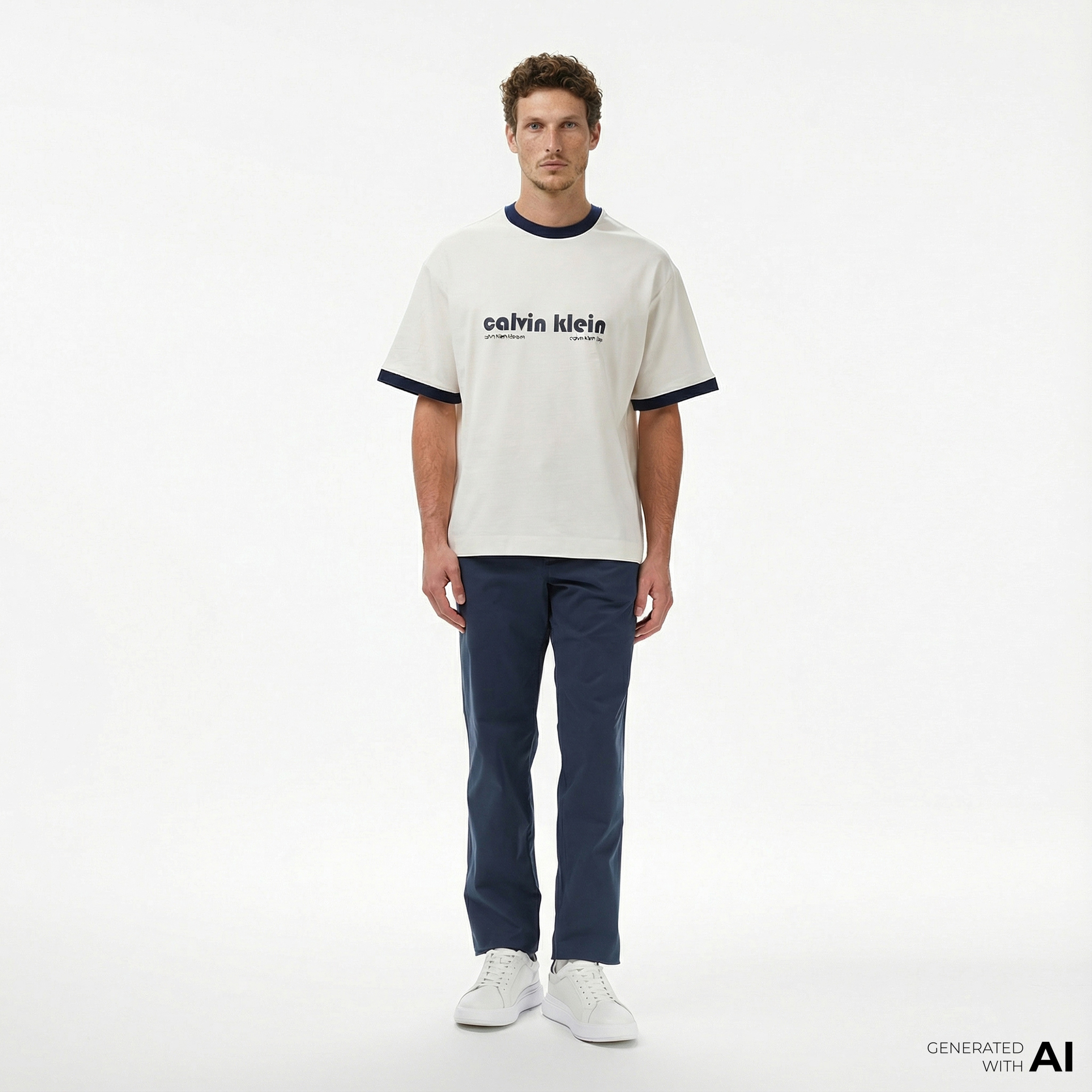 Calvin Klein Cotton Signature Slim Chino Erkek Lacivert Pantolon