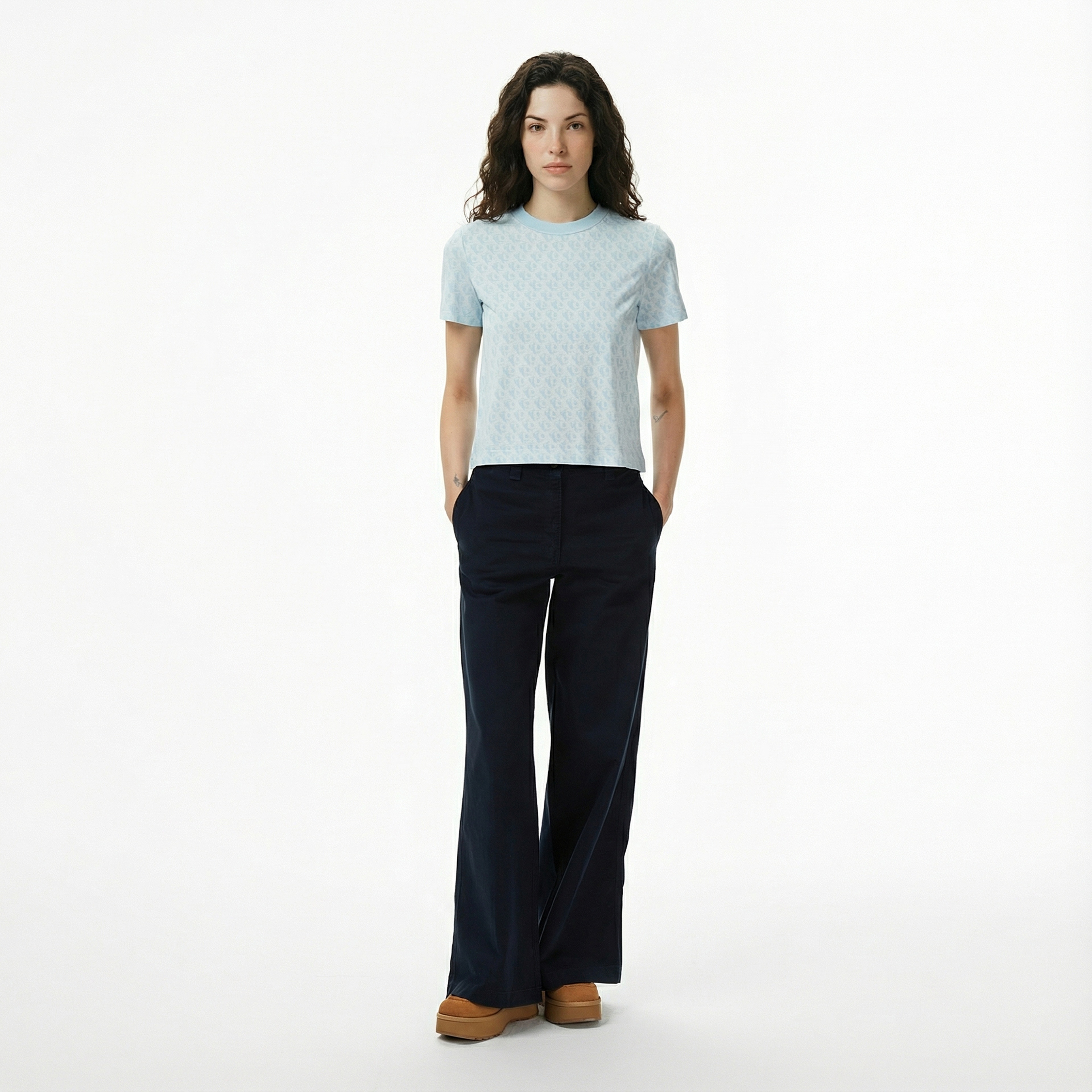 Calvin Klein Classic Kadın Mavi T-Shirt