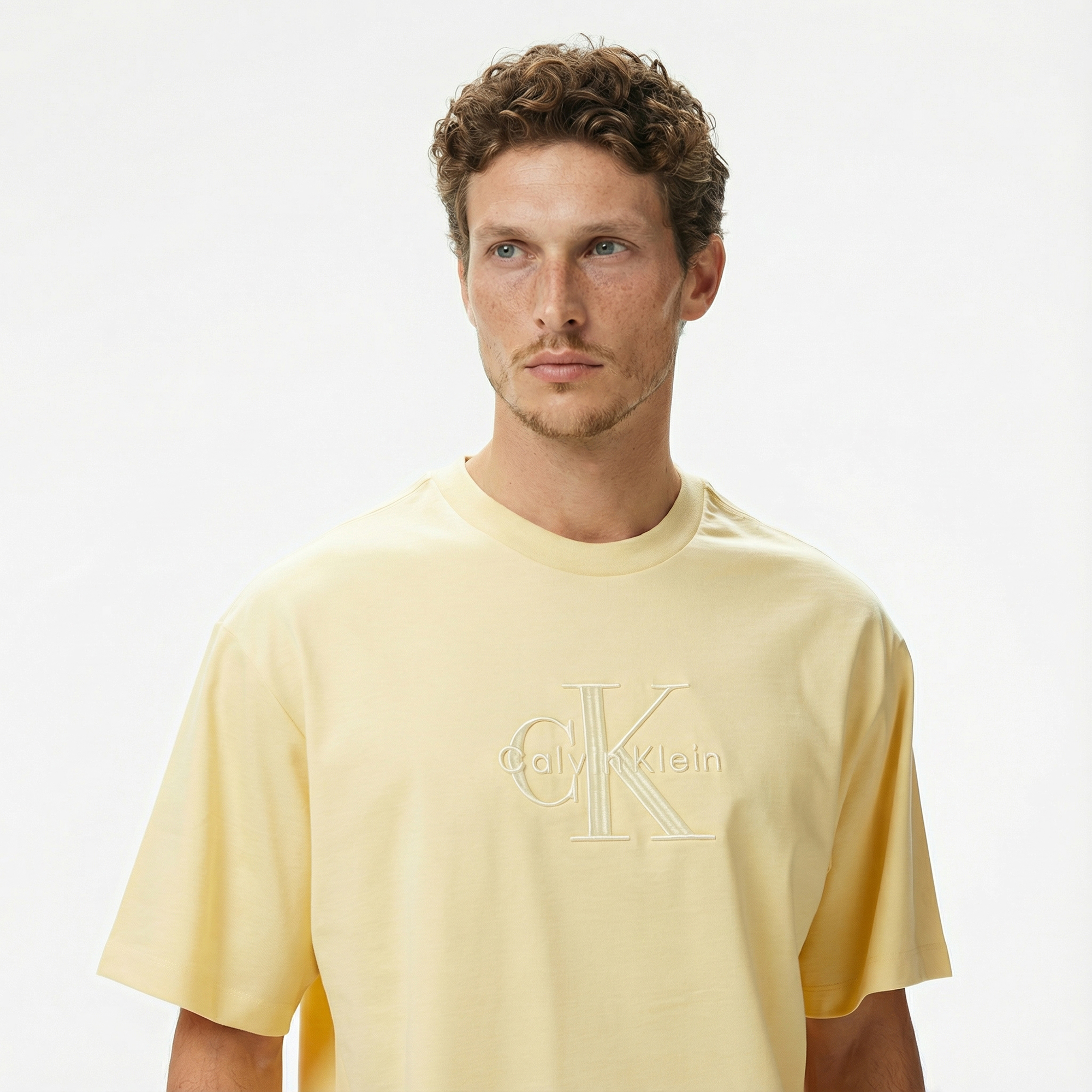 Calvin Klein Jersey Erkek Sarı T-Shirt