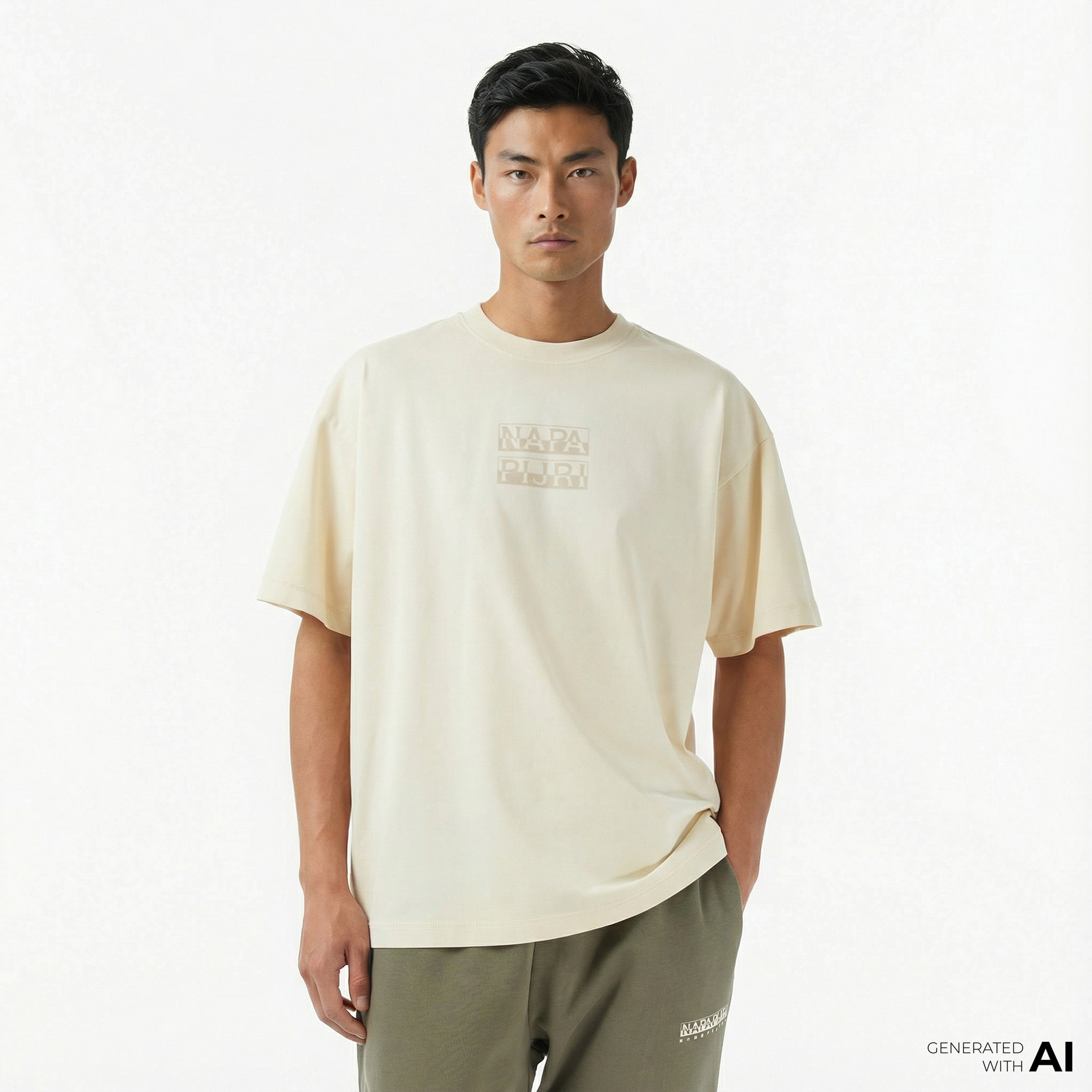 Napapijri S-Comel Erkek Bej T-Shirt