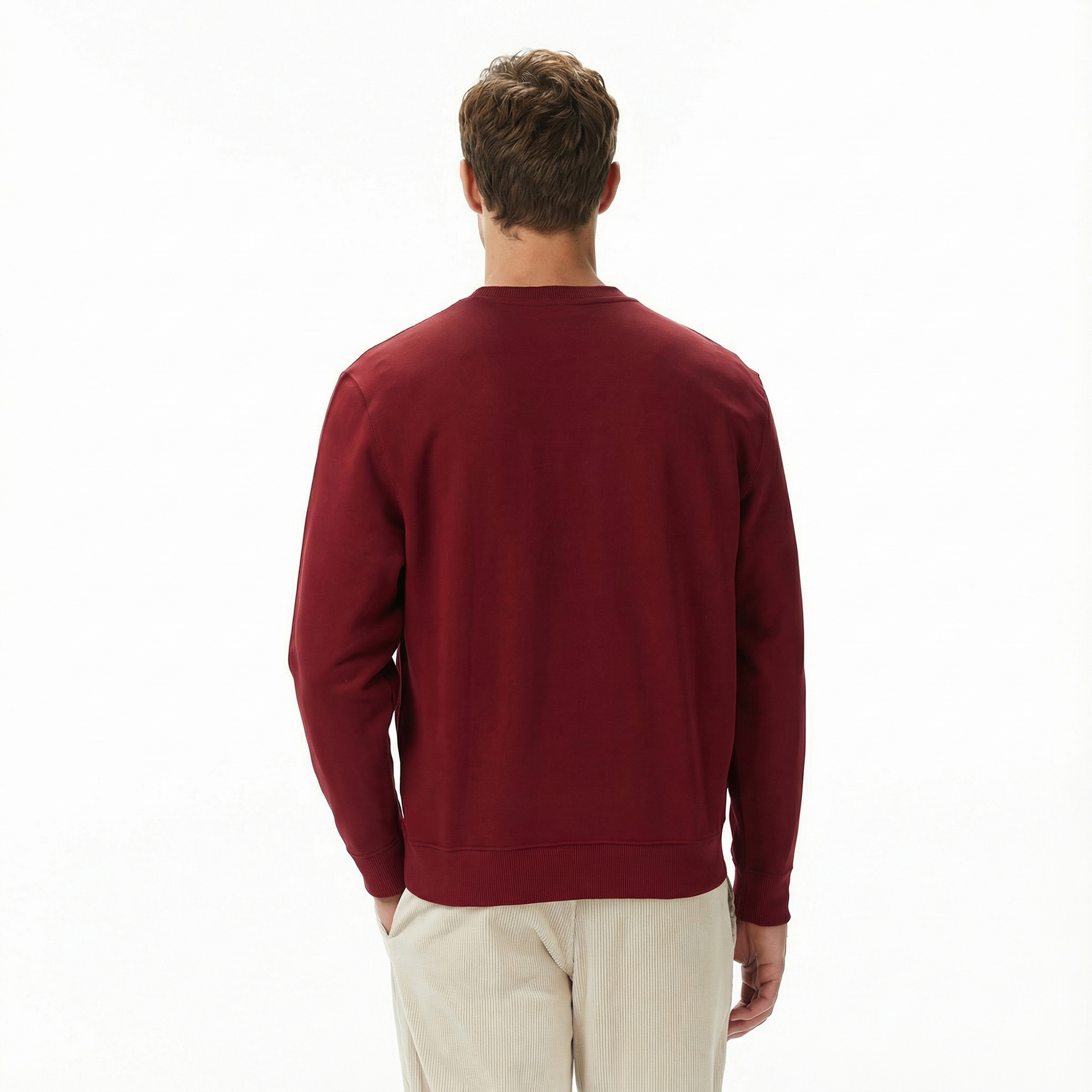 Calvin Klein Terry Badge Erkek Kırmızı Sweatshirt