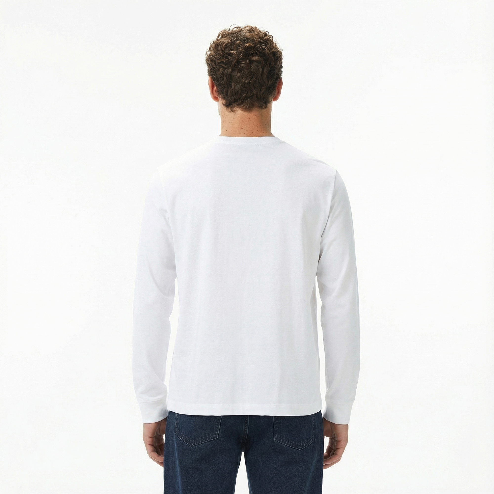 Calvin Klein Standard Logo Crew Erkek Beyaz T-Shirt