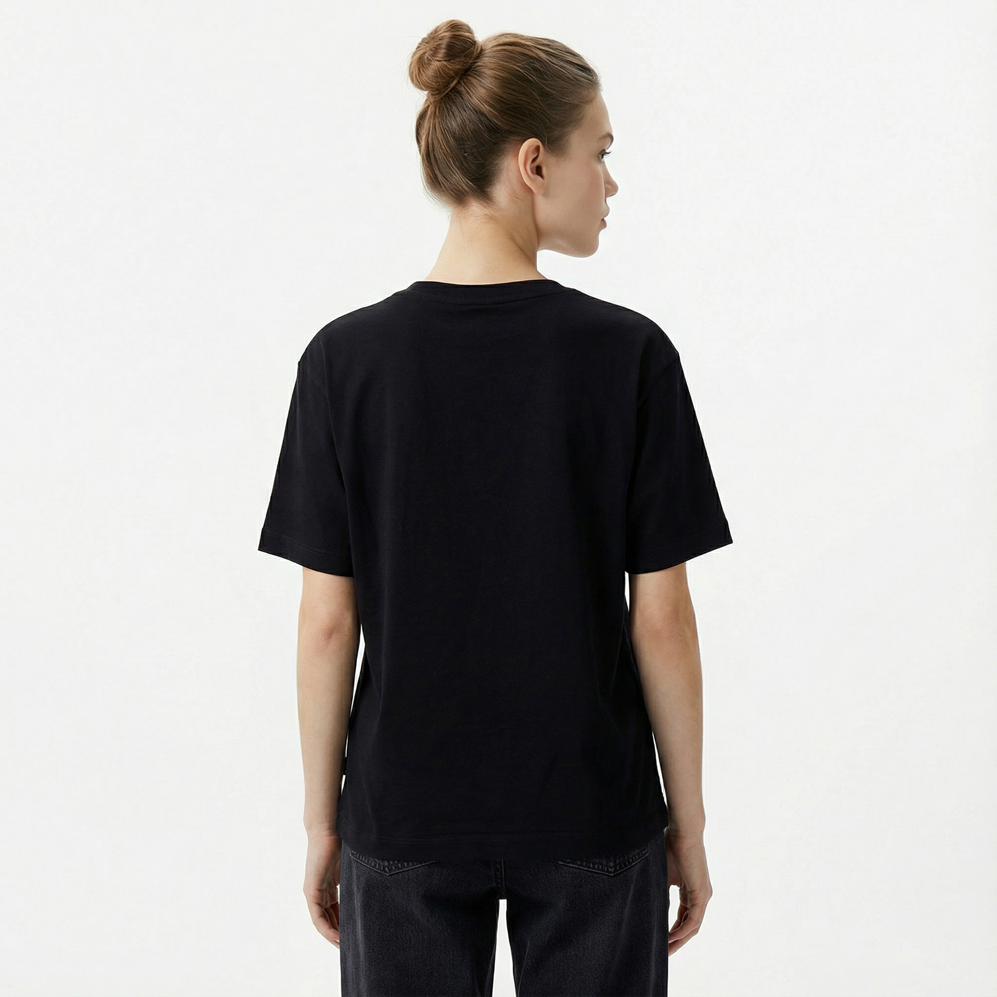 Guess Iconic Organic Cotton Kadın Siyah T-Shirt
