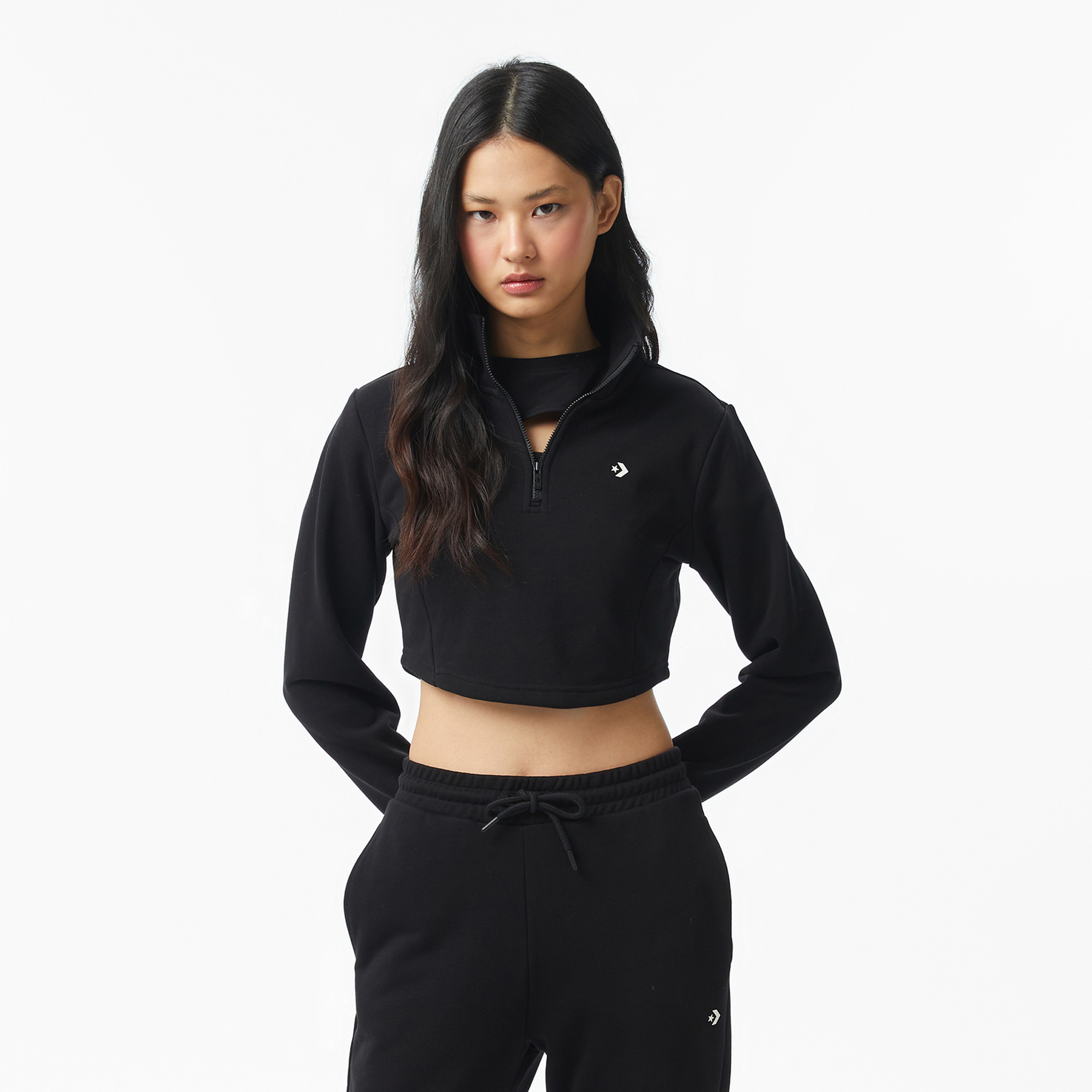 Converse Kadın Siyah Sweatshirt