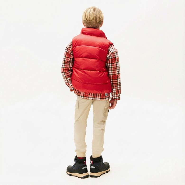 Tommy Hilfiger Essential Padded Çocuk Kırmızı Puffer Yelek