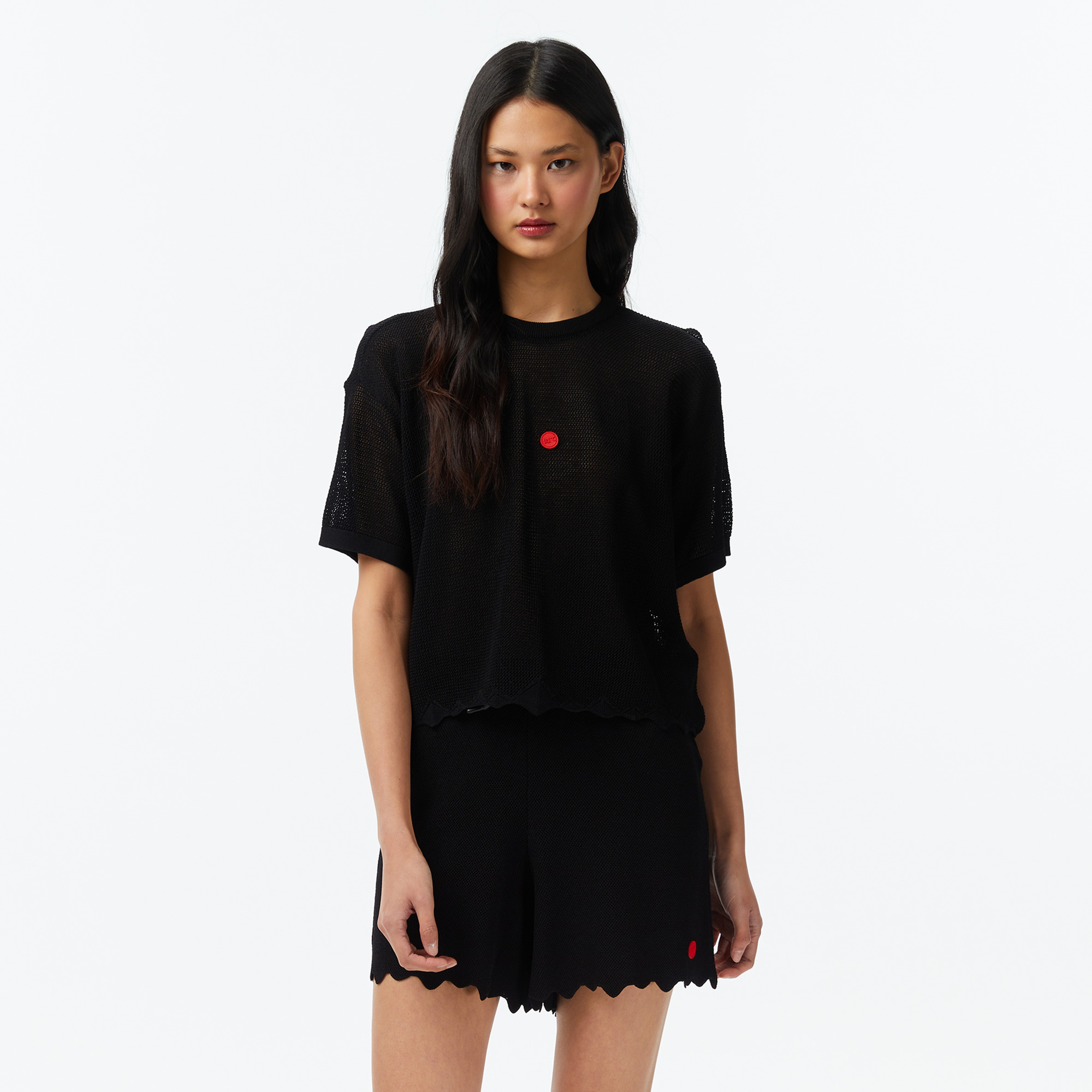 UNITED4 Crop Fit Kadın Siyah Triko