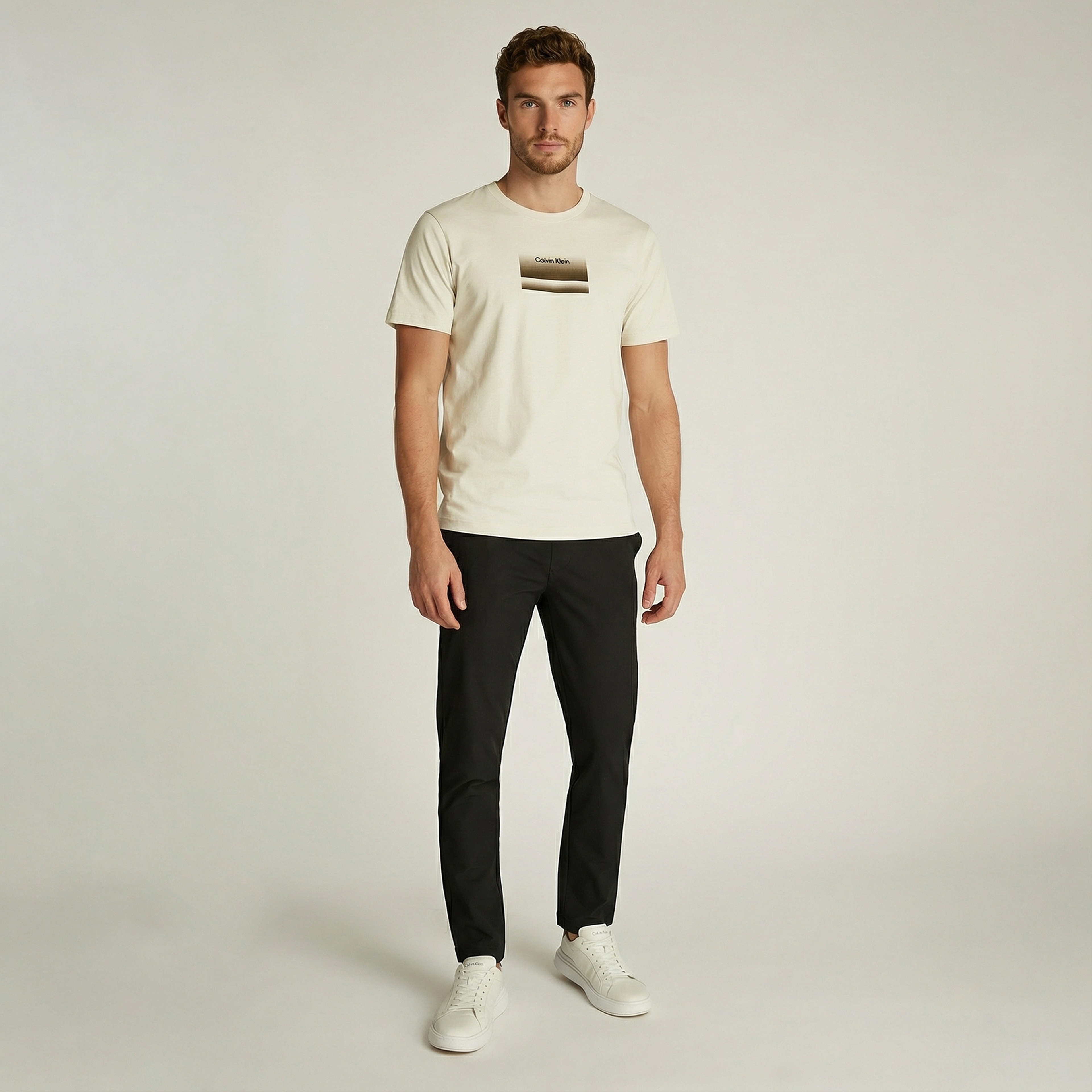 Calvin Klein Erkek Gri T-Shirt