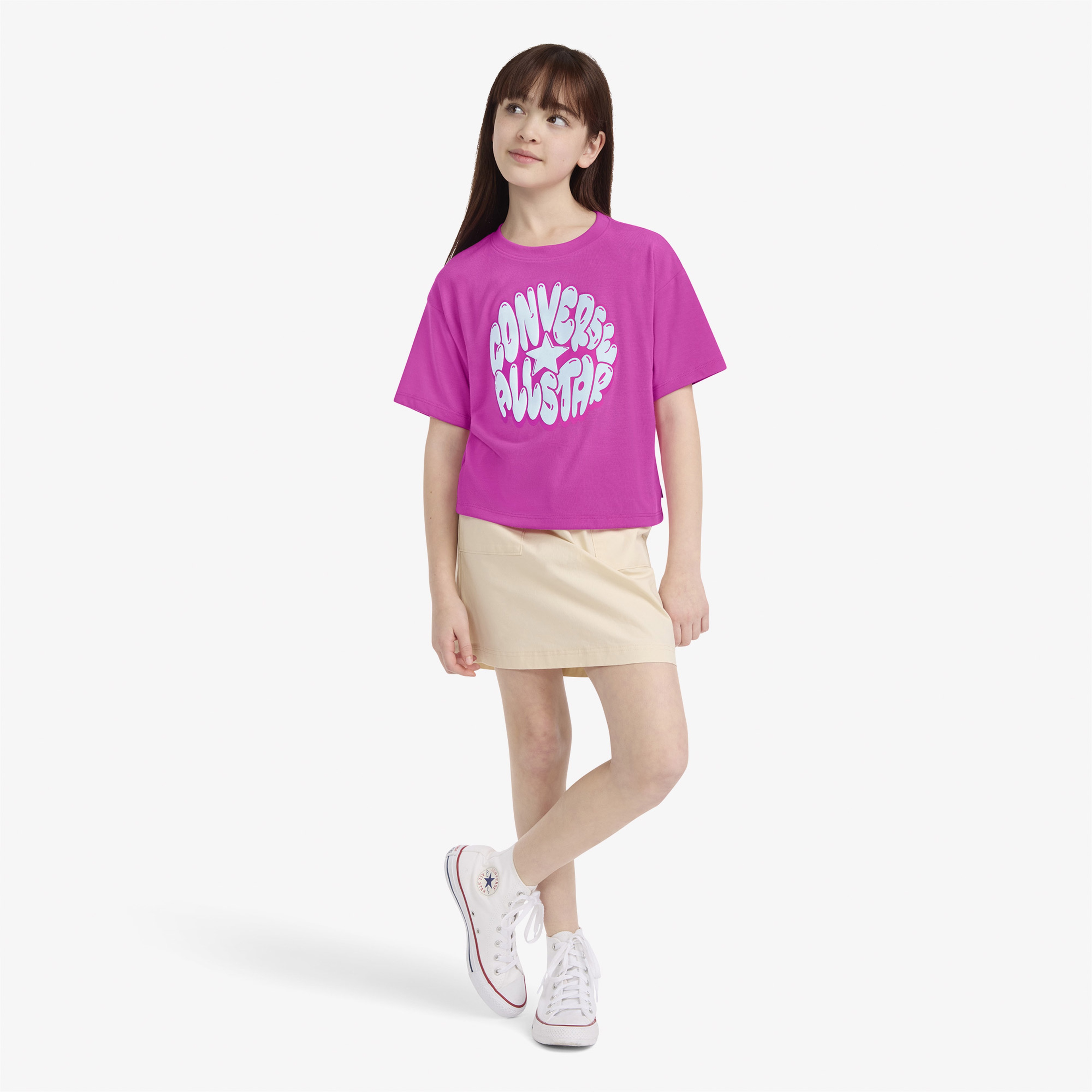 Converse Wider Leg Cargo Çocuk Mor T-Shirt