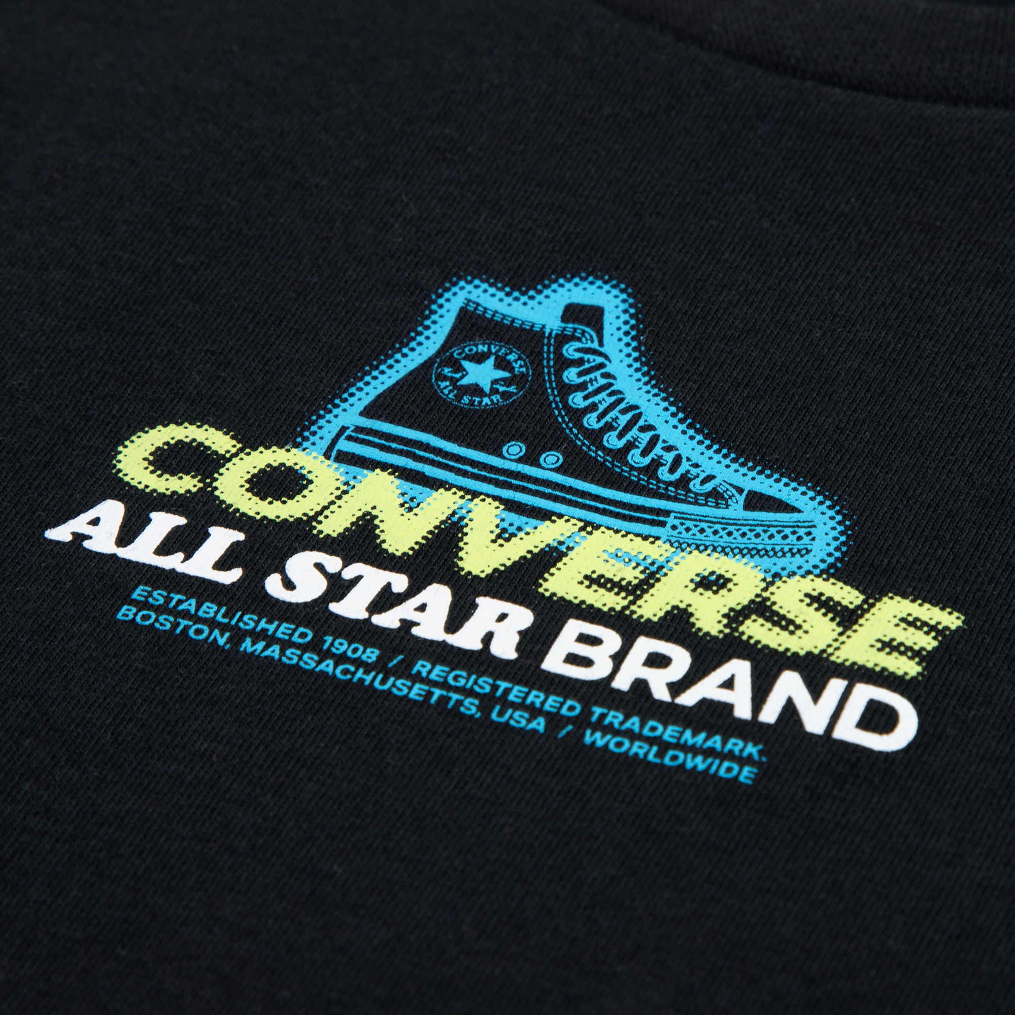 Converse Globe Frontback Çocuk Siyah T-Shirt Şort Takım