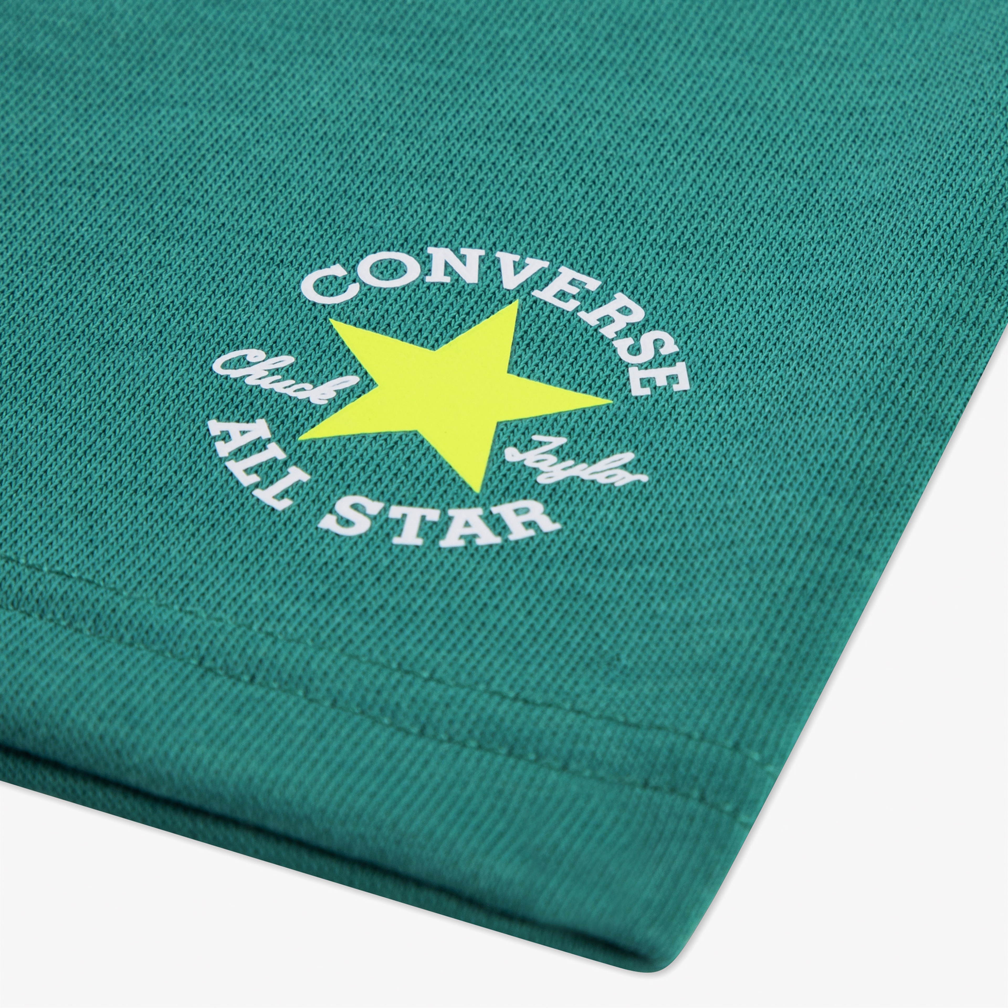 Converse Conjunto Essential Çocuk Beyaz/Yeşil Şort Takım