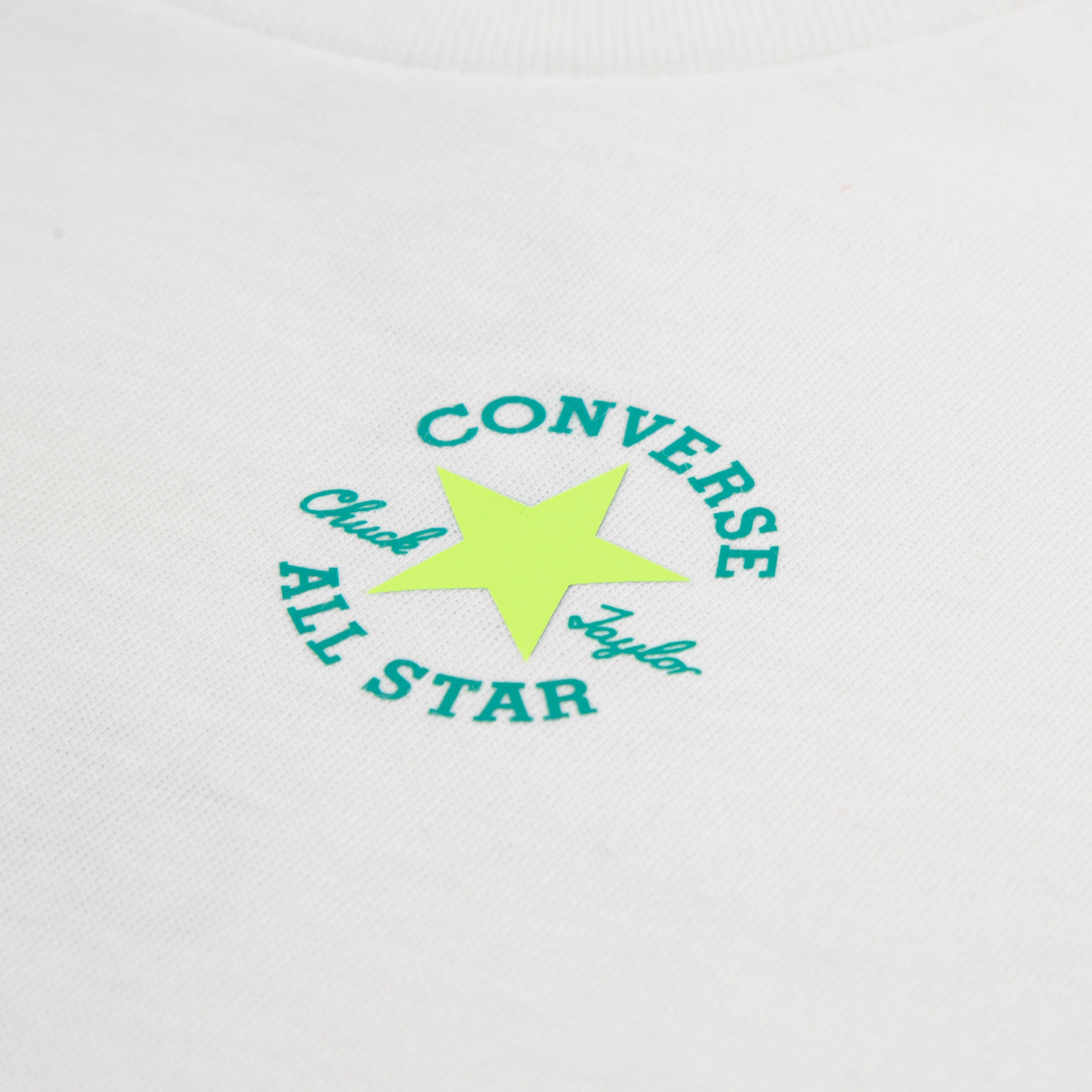 Converse Conjunto Essential Çocuk Beyaz/Yeşil Şort Takım