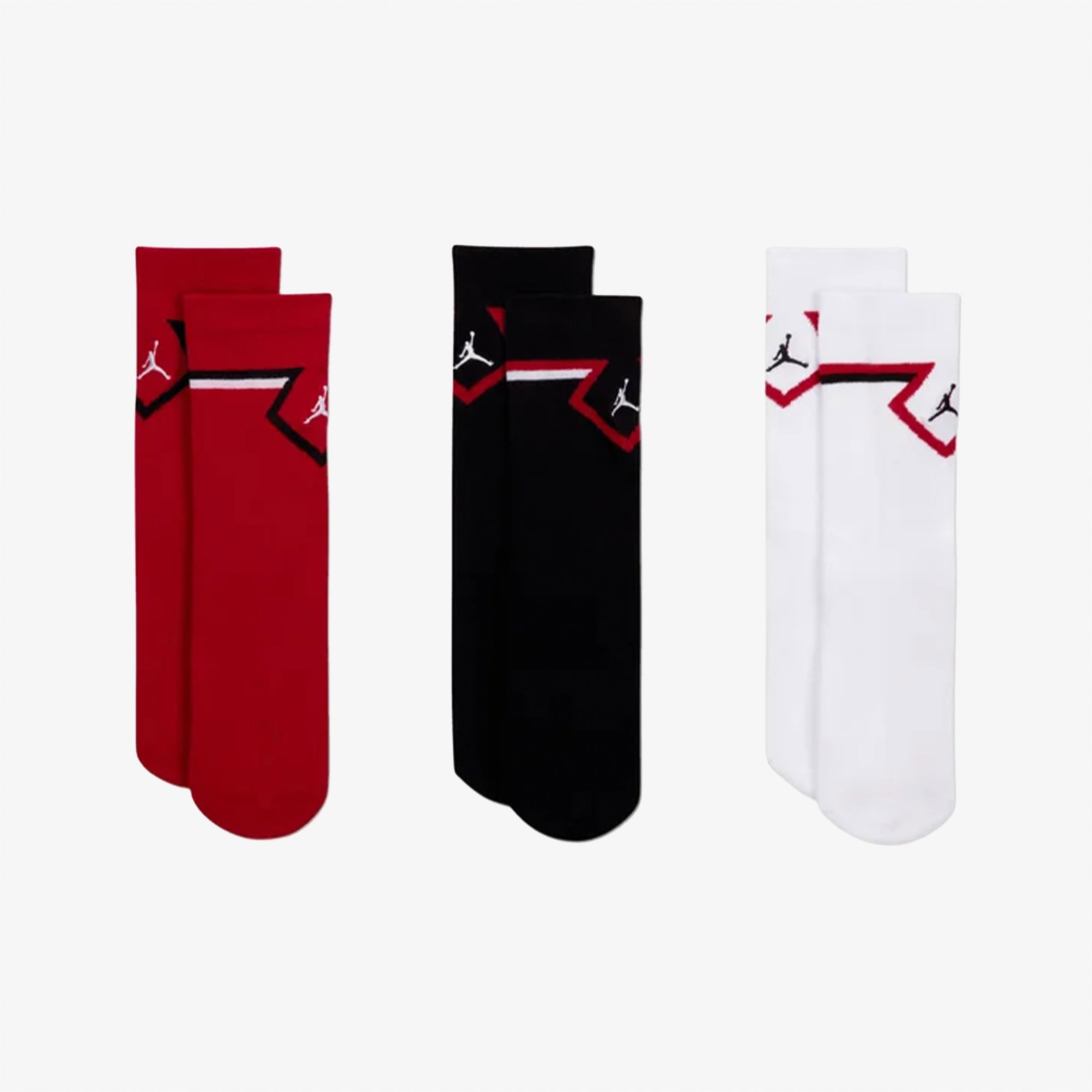Jordan Diamond 3Pk Crew Çocuk Renkli Çorap