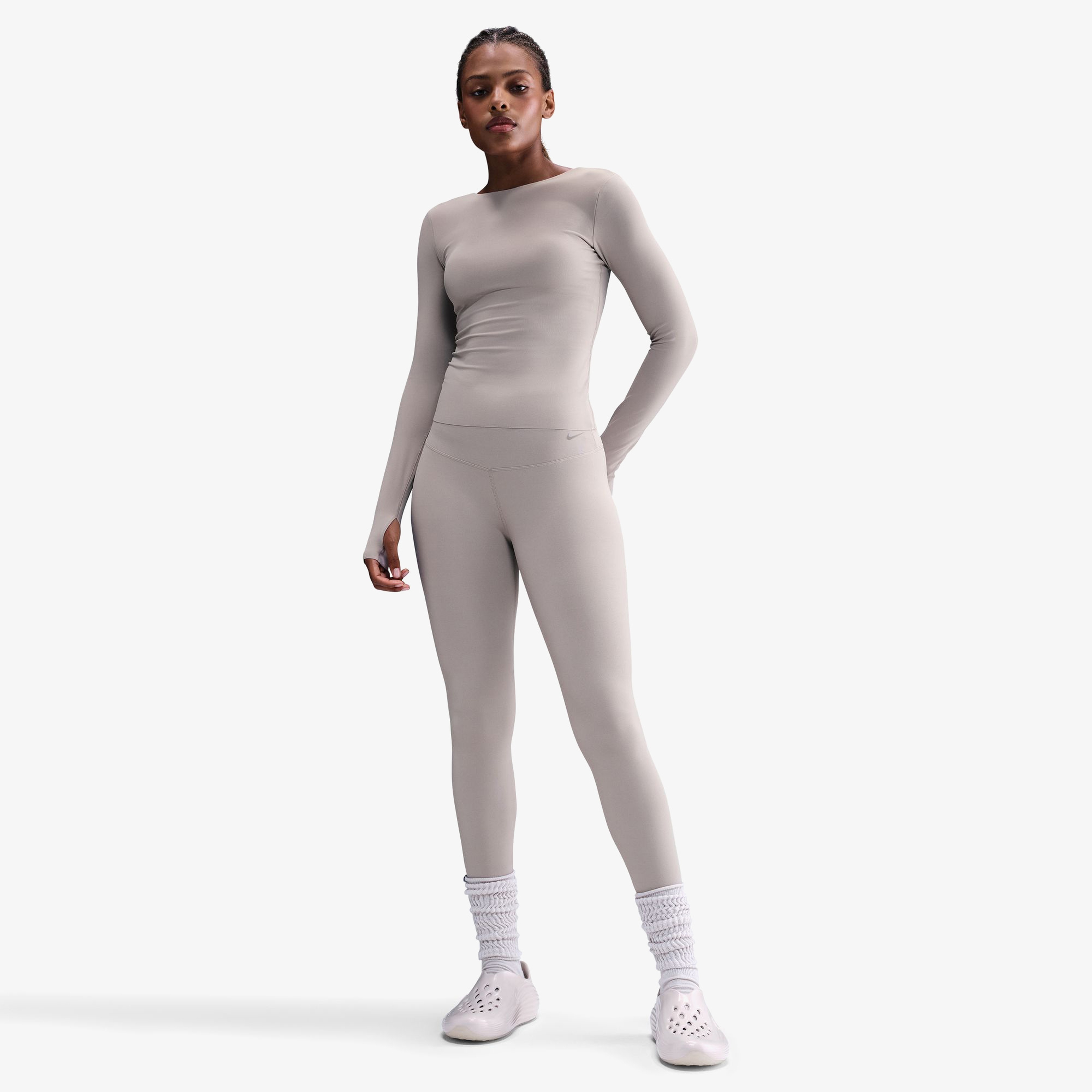 Nike Zenvy Kadın Krem Koşu Tayt