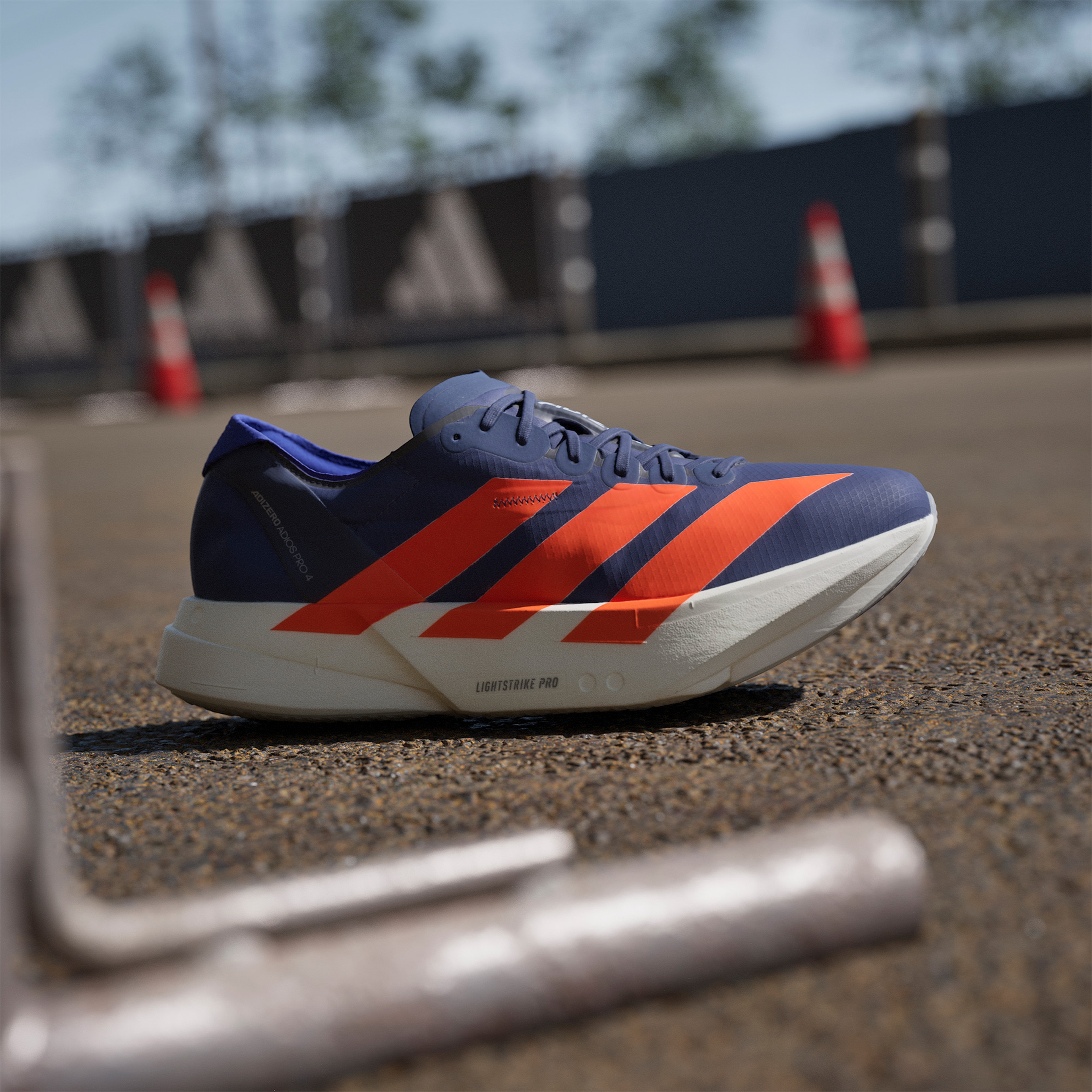 adidas Adizero Adios Pro 4 Erkek Mavi Koşu Ayakkabısı