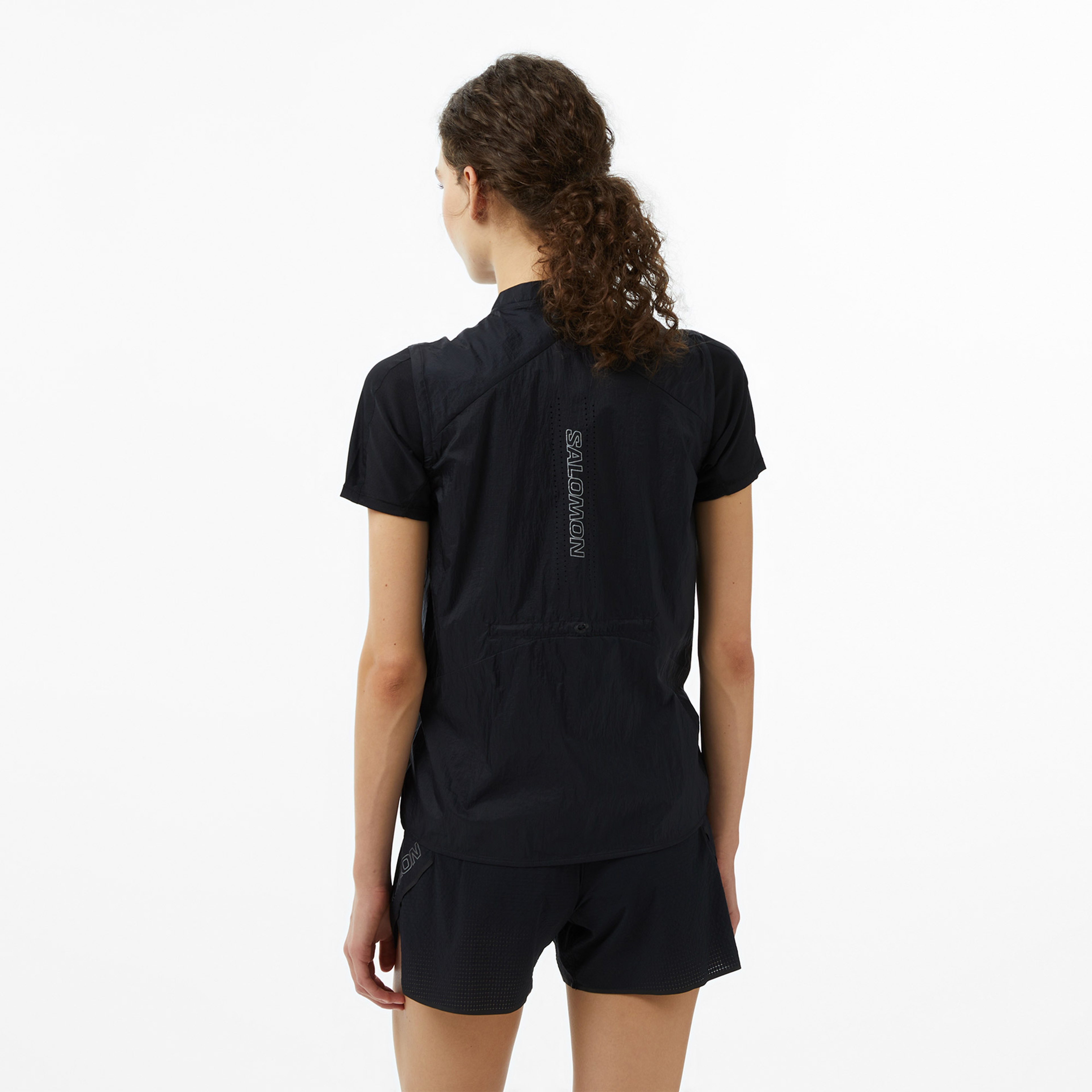 Salomon Sense Aero Wind Vest Kadın Siyah Yağmurluk