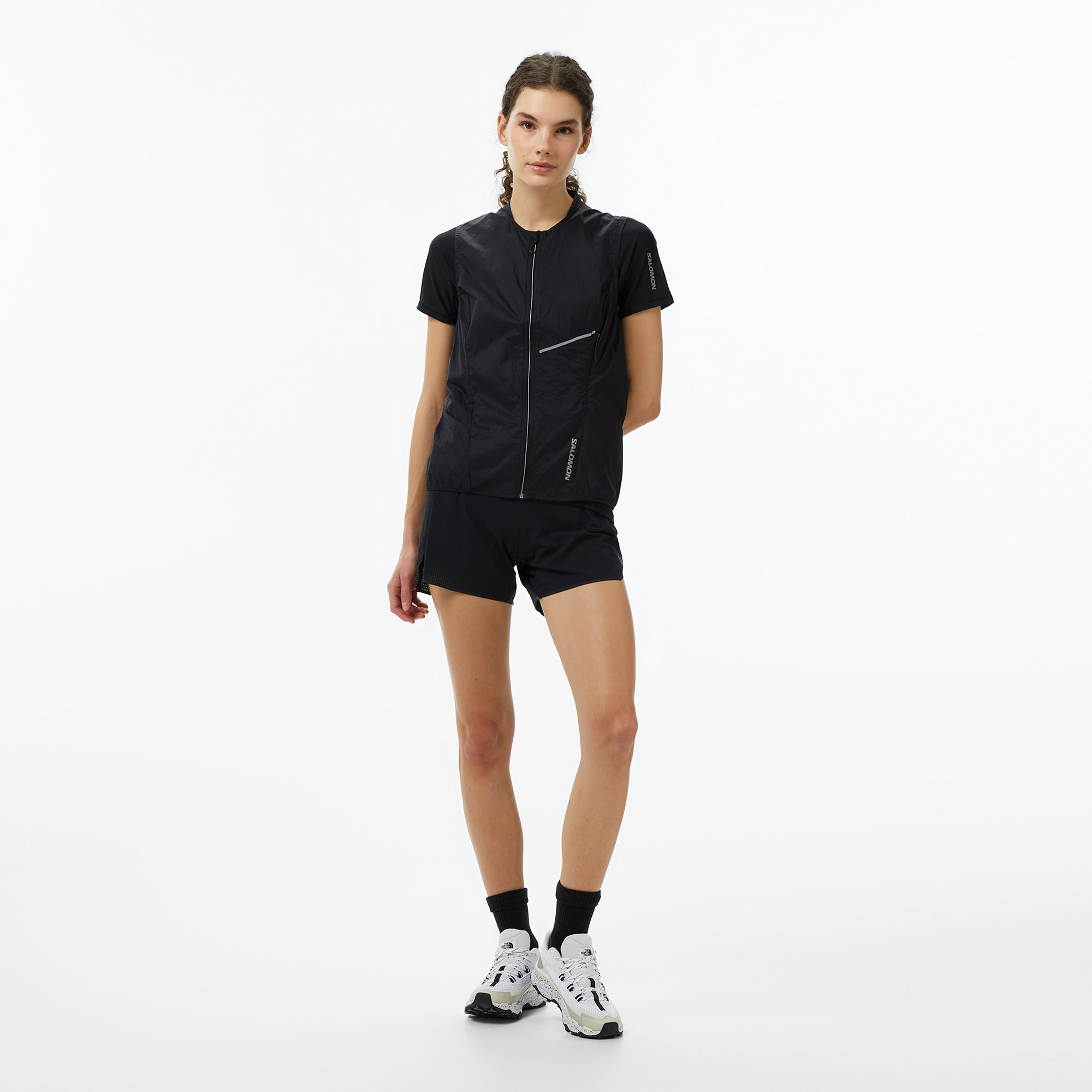 Salomon Sense Aero Wind Vest Kadın Siyah Yağmurluk