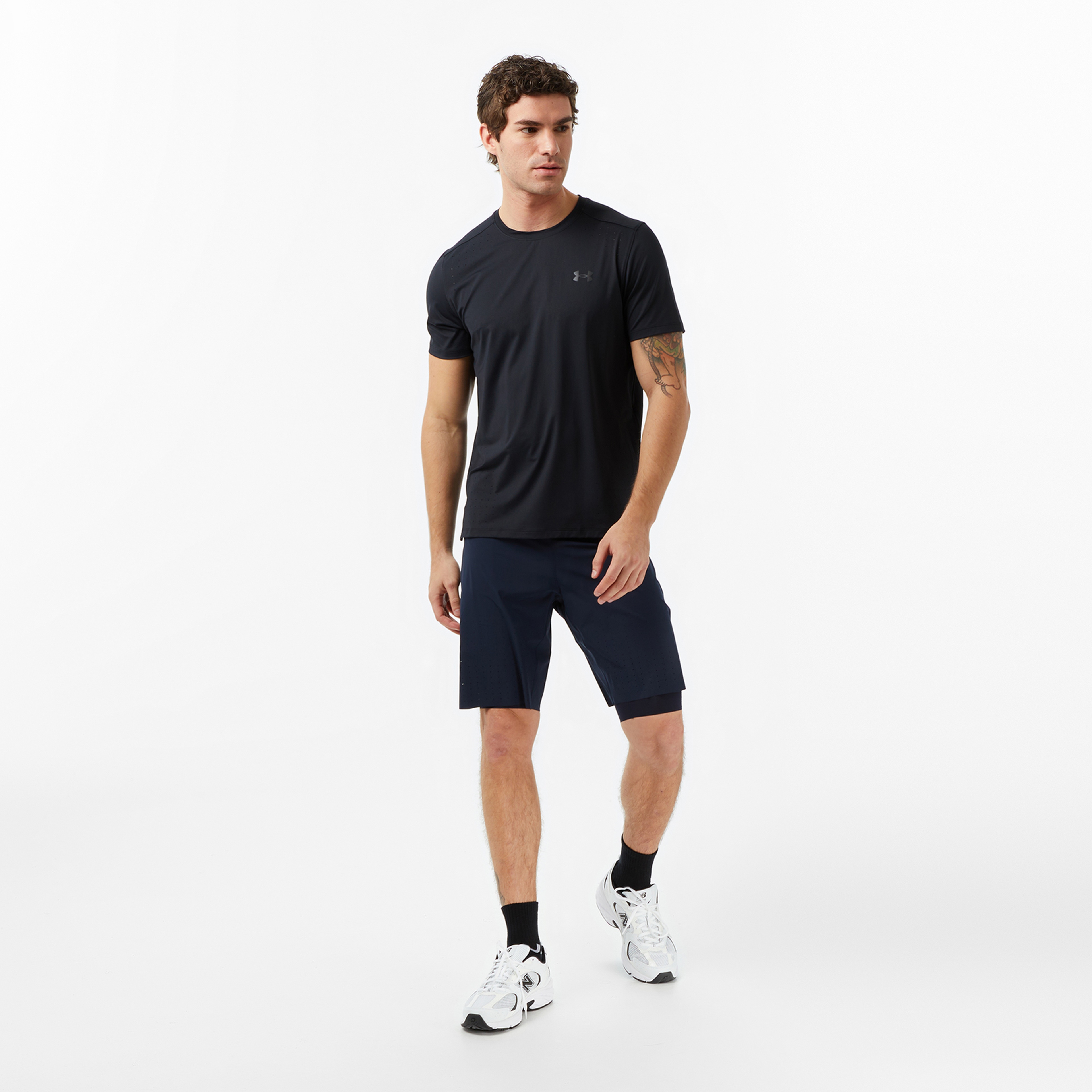 Under Armour Launch Elite Shortsleeve Erkek Siyah Koşu T-Shirt