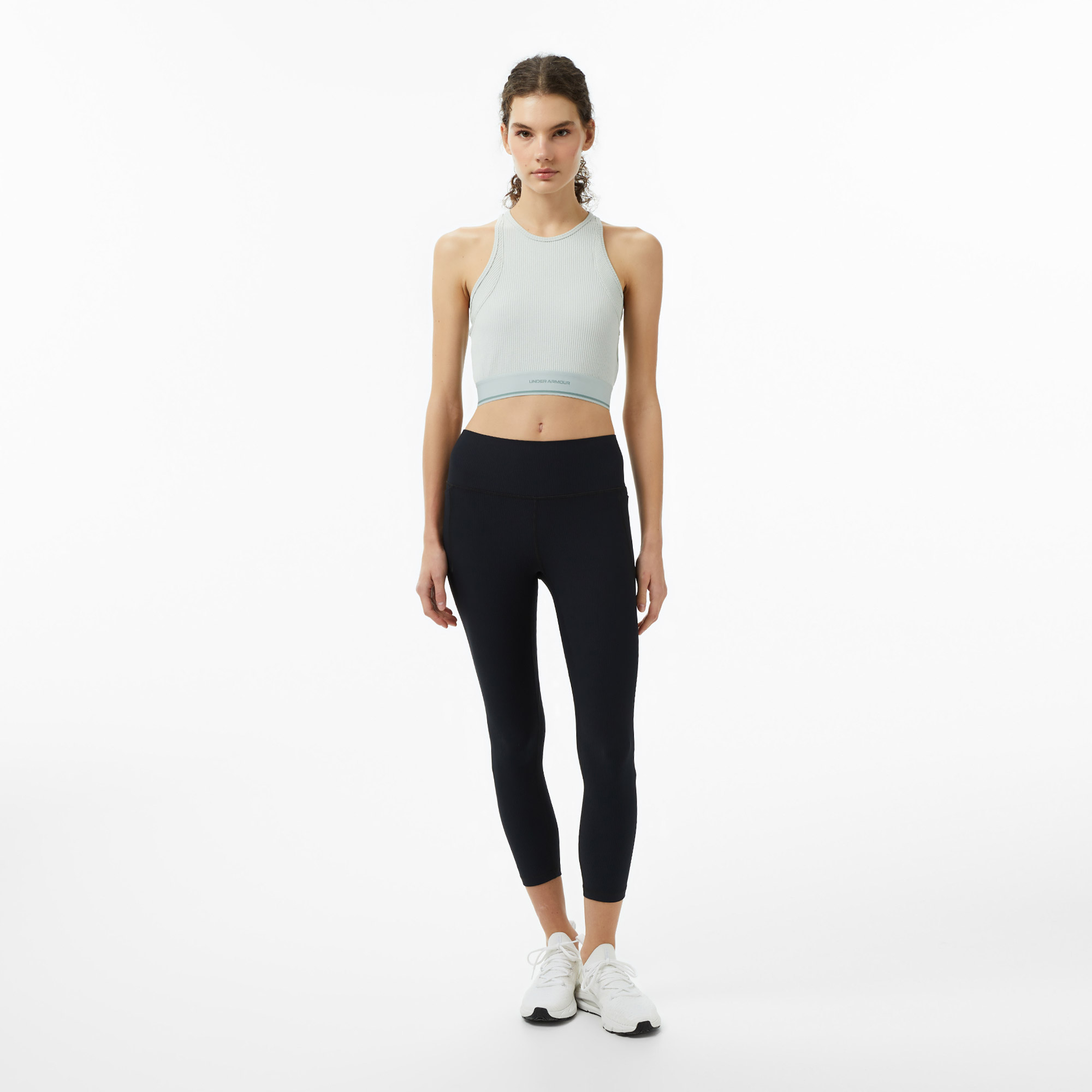 Under Armour Meridian Rib Antrenman Branded Kadın Yeşil Koşu Atlet